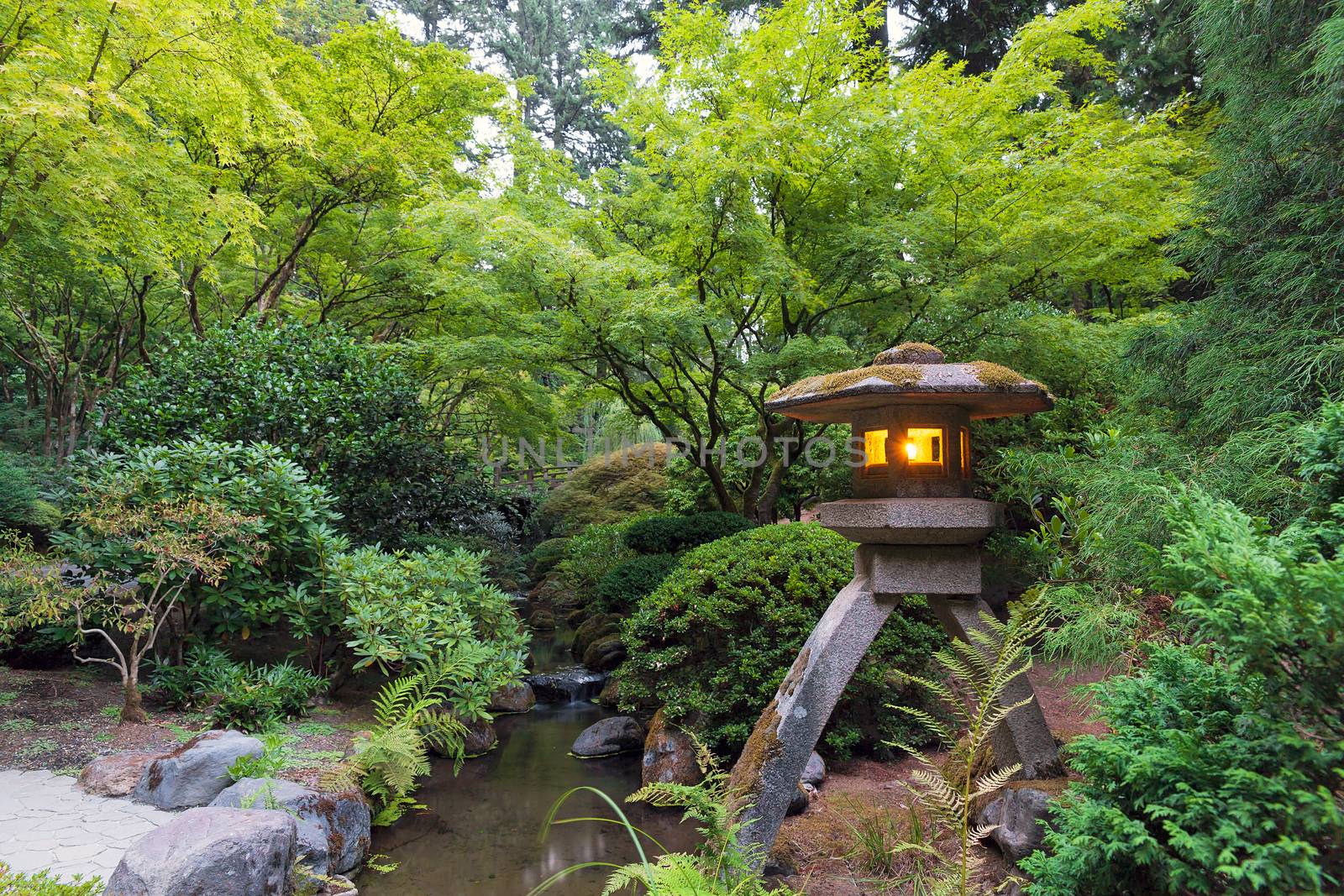Stone Lantern at Japanese Garden by Davidgn