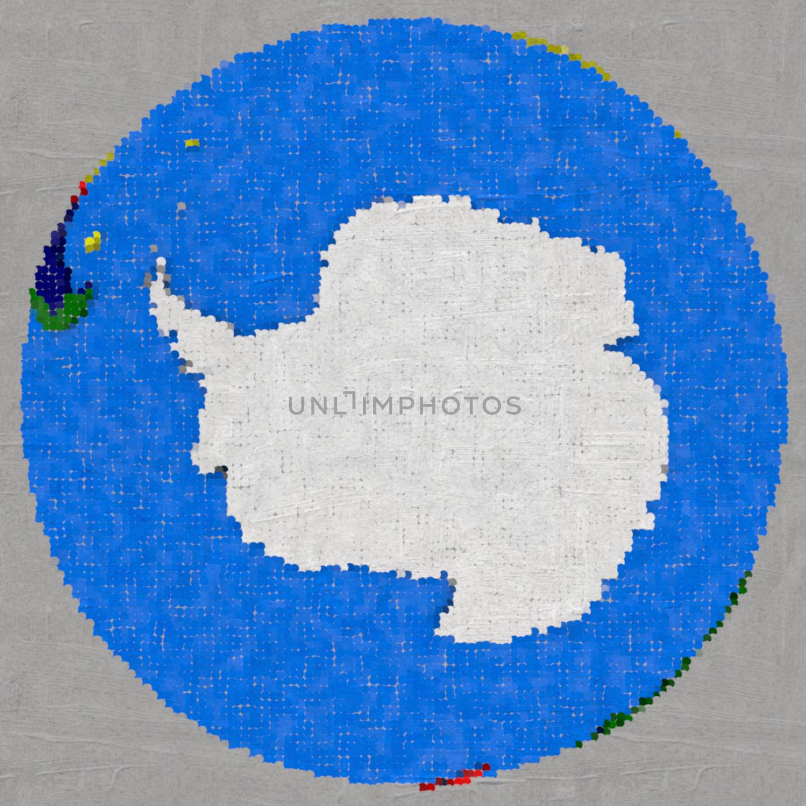 Drawing of Antarctica on Earth by Harvepino
