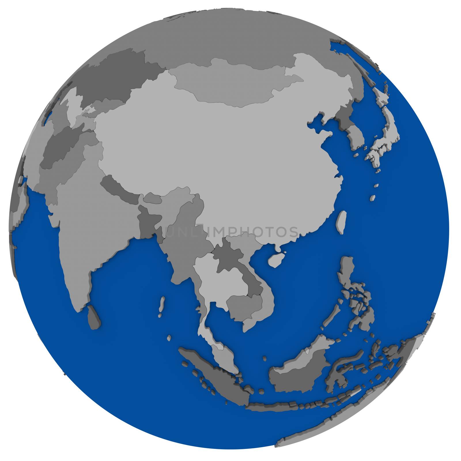 southeast Asia on Earth political map by Harvepino