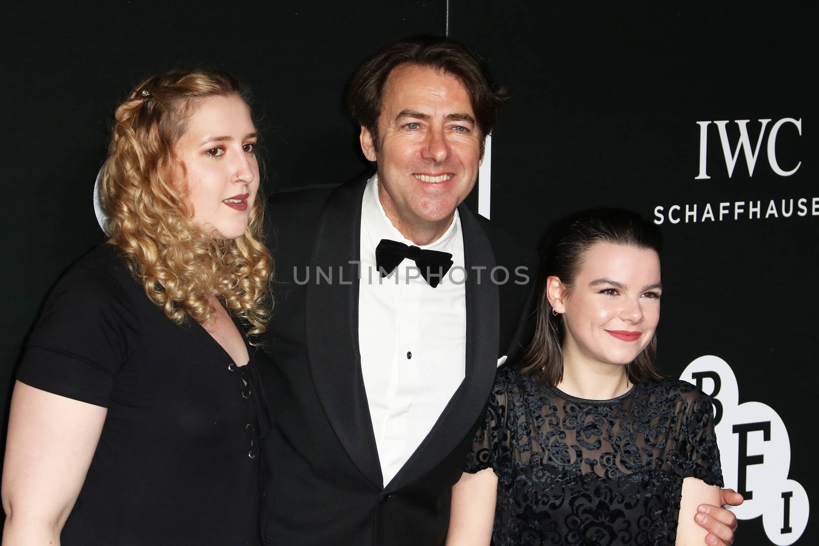 UNITED KINGDOM, London: Jonathan Ross, daughter Honey and guest attend the BFI Luminous Fundraising Gala at Guildhall in London on October 6, 2015.