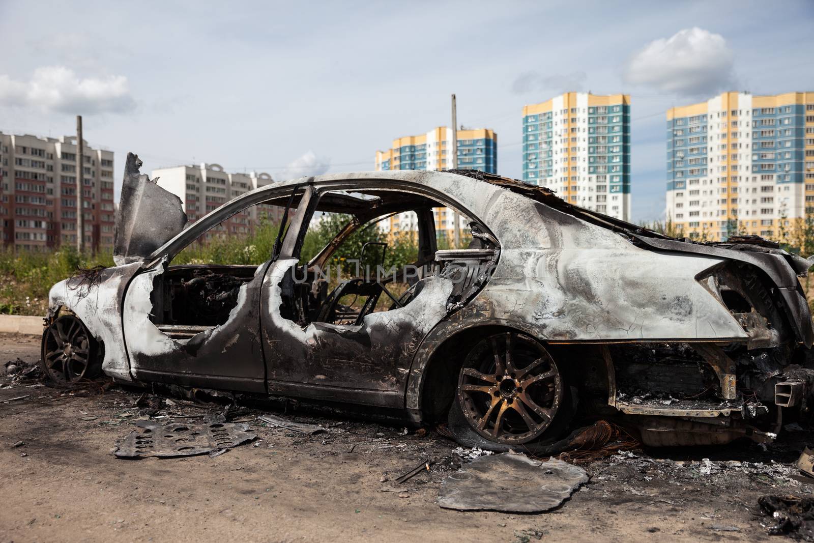 Arson fire burnt wheel car vehicle junk by ia_64