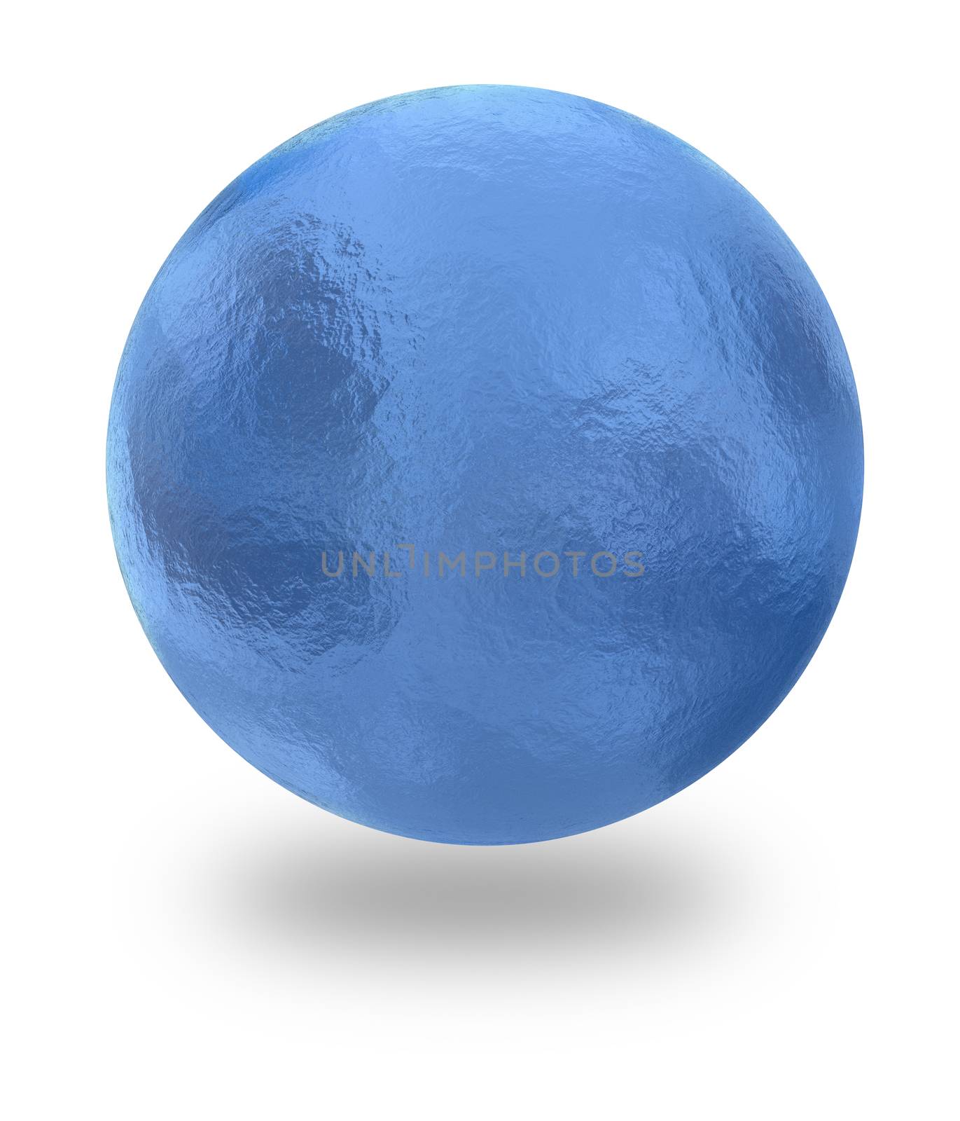 Illustration of water sphere isolated on white background