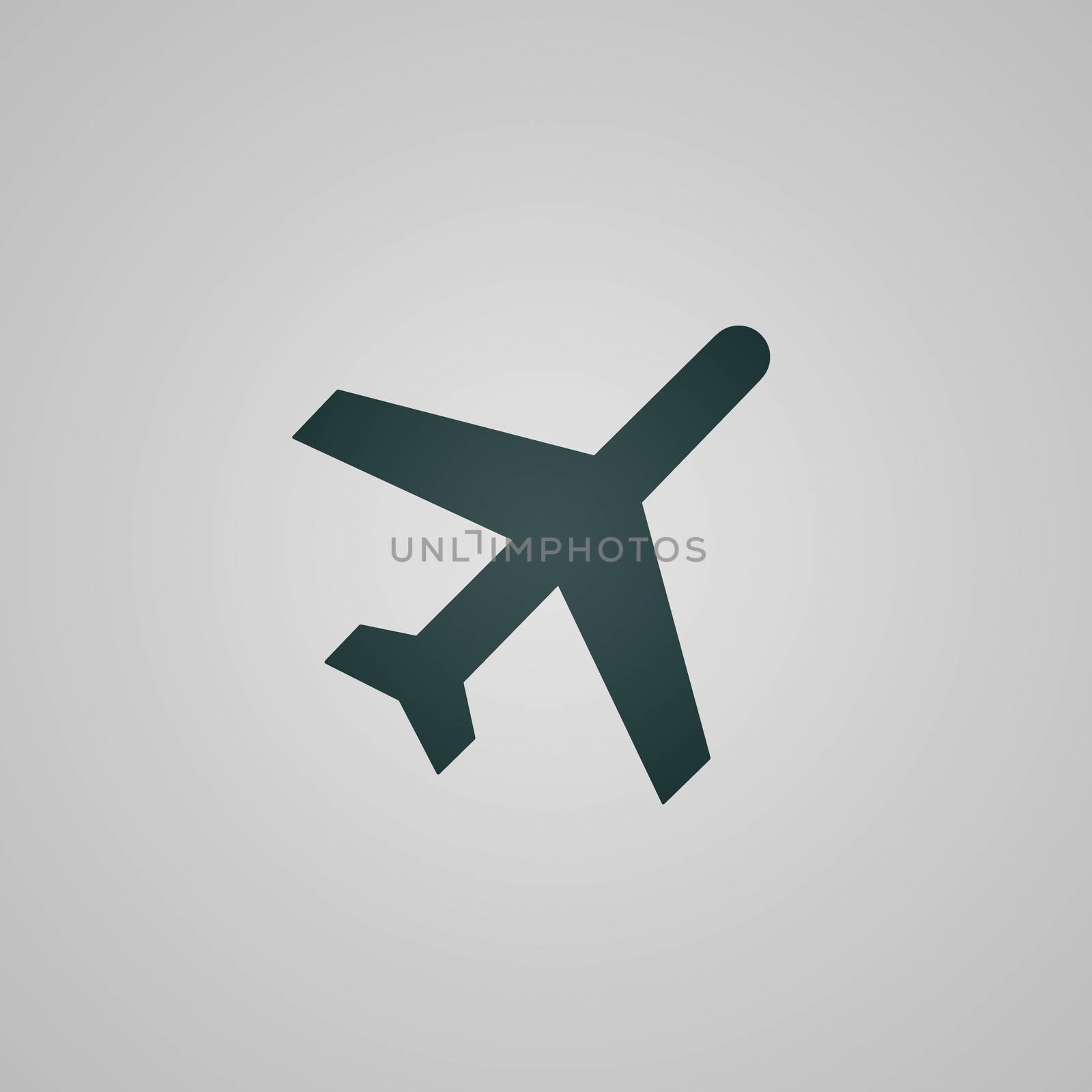 Flat plane / aircraft web icon / sign by aldorado