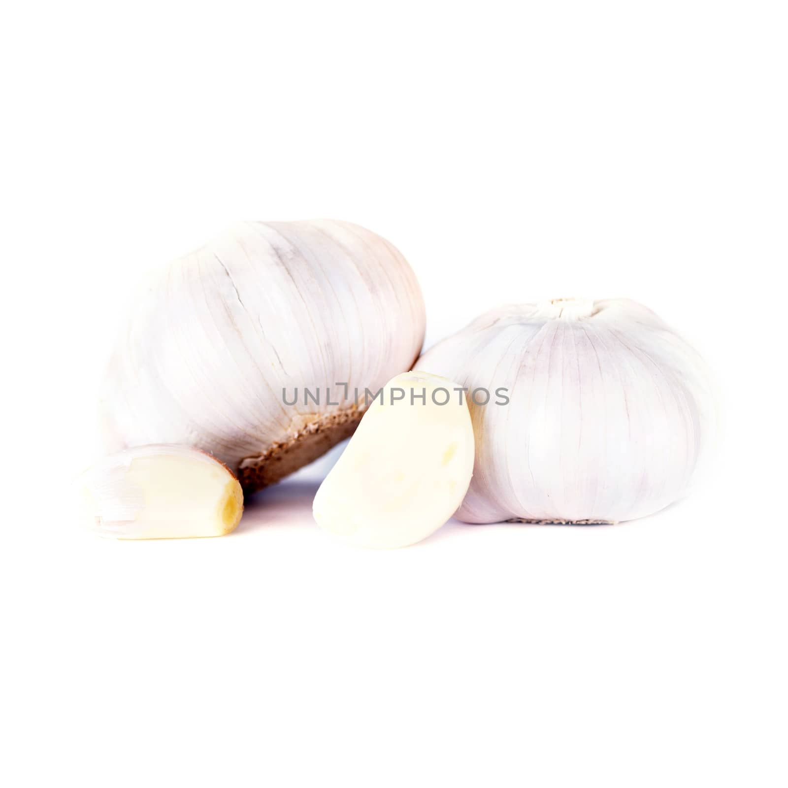 garlic isolated on white background