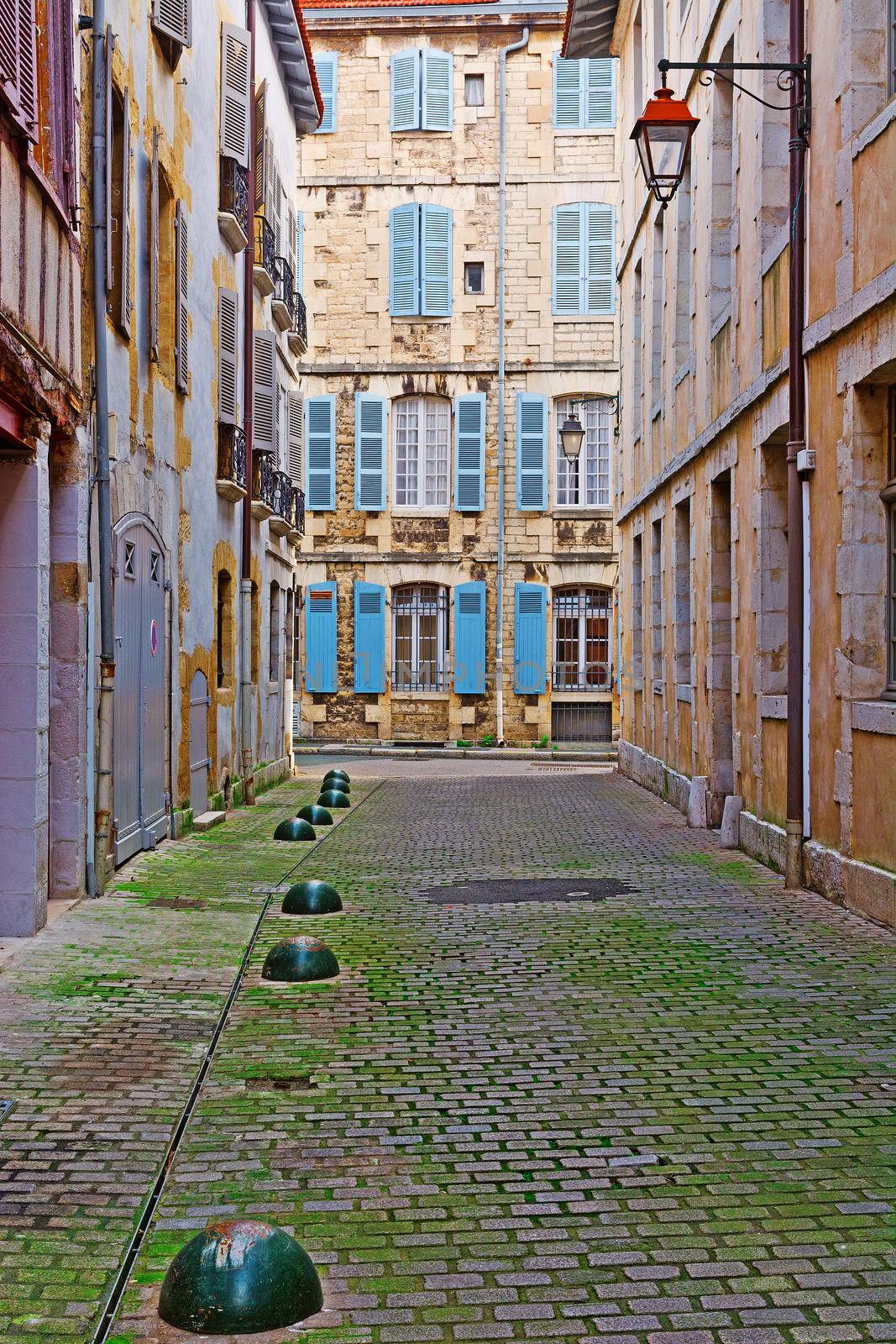 Deserted Street of the French City of Biarrits