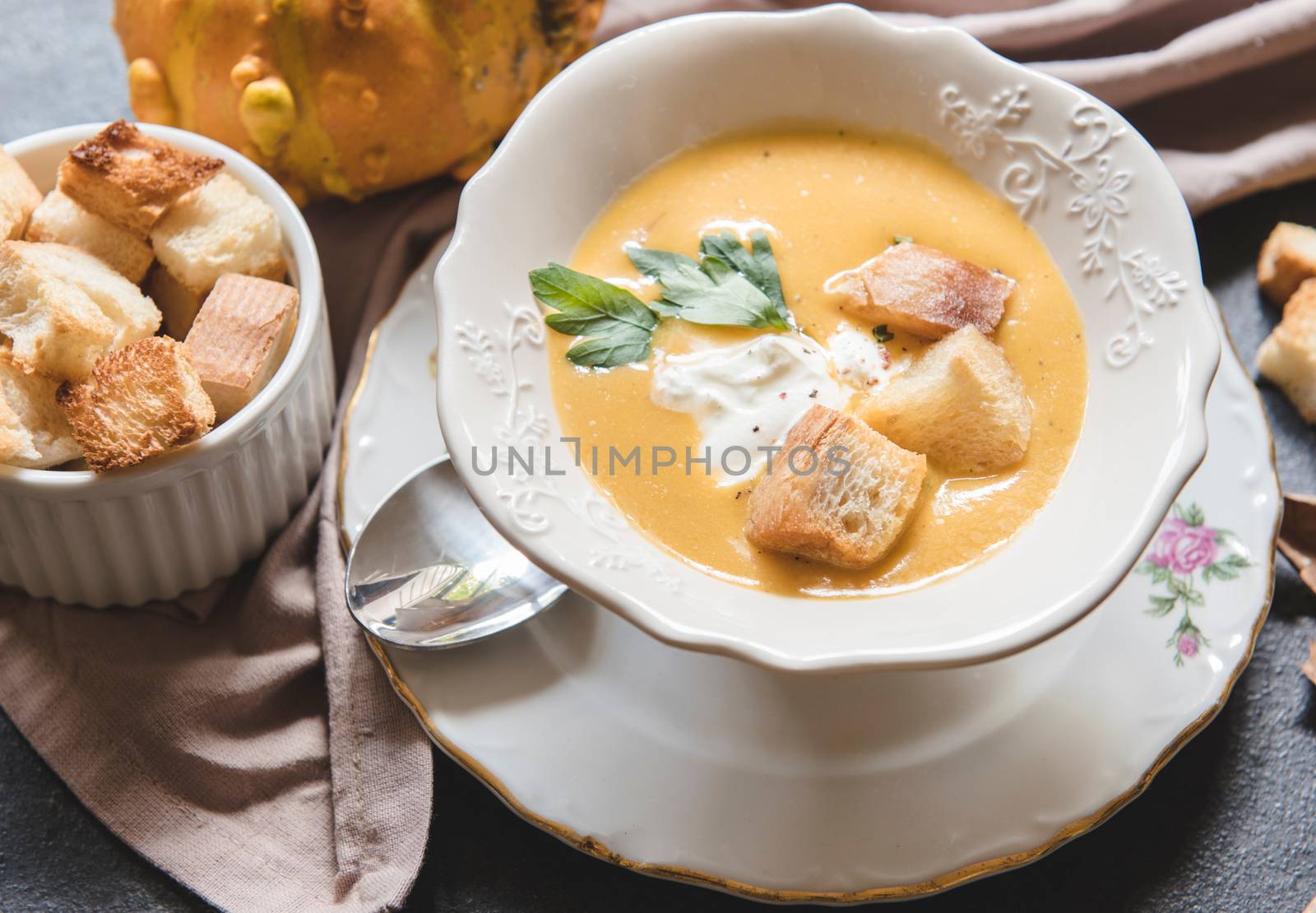 Homemade pumpkin soup by badmanproduction