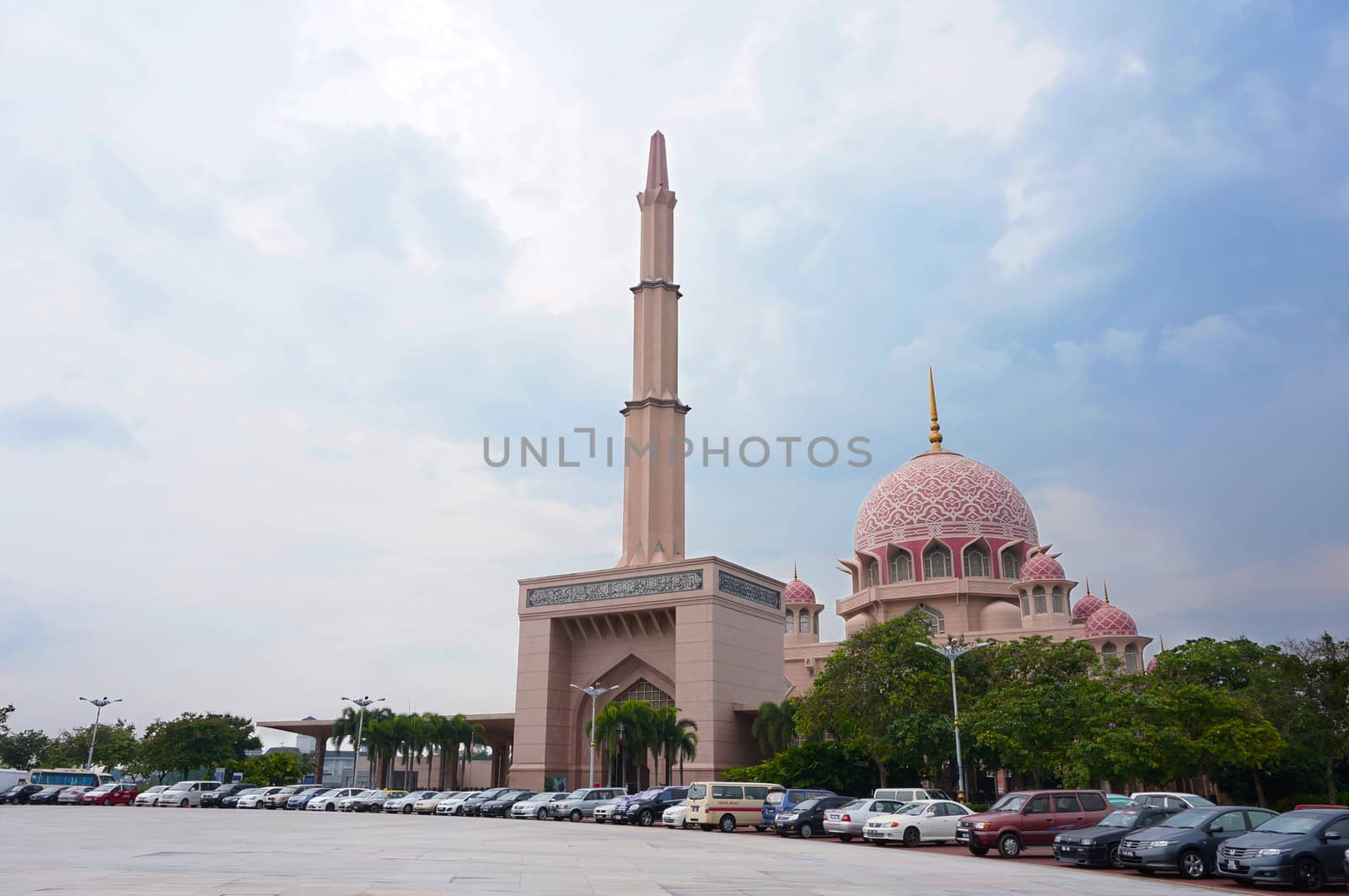 Putrajaya, Malaysia - 01 Oct, 2015 : This is the most grand moques, located beside of Prime Minister's Department, for muslim praying purpose. Majestic building with grand design. It was open for visit by tourist.