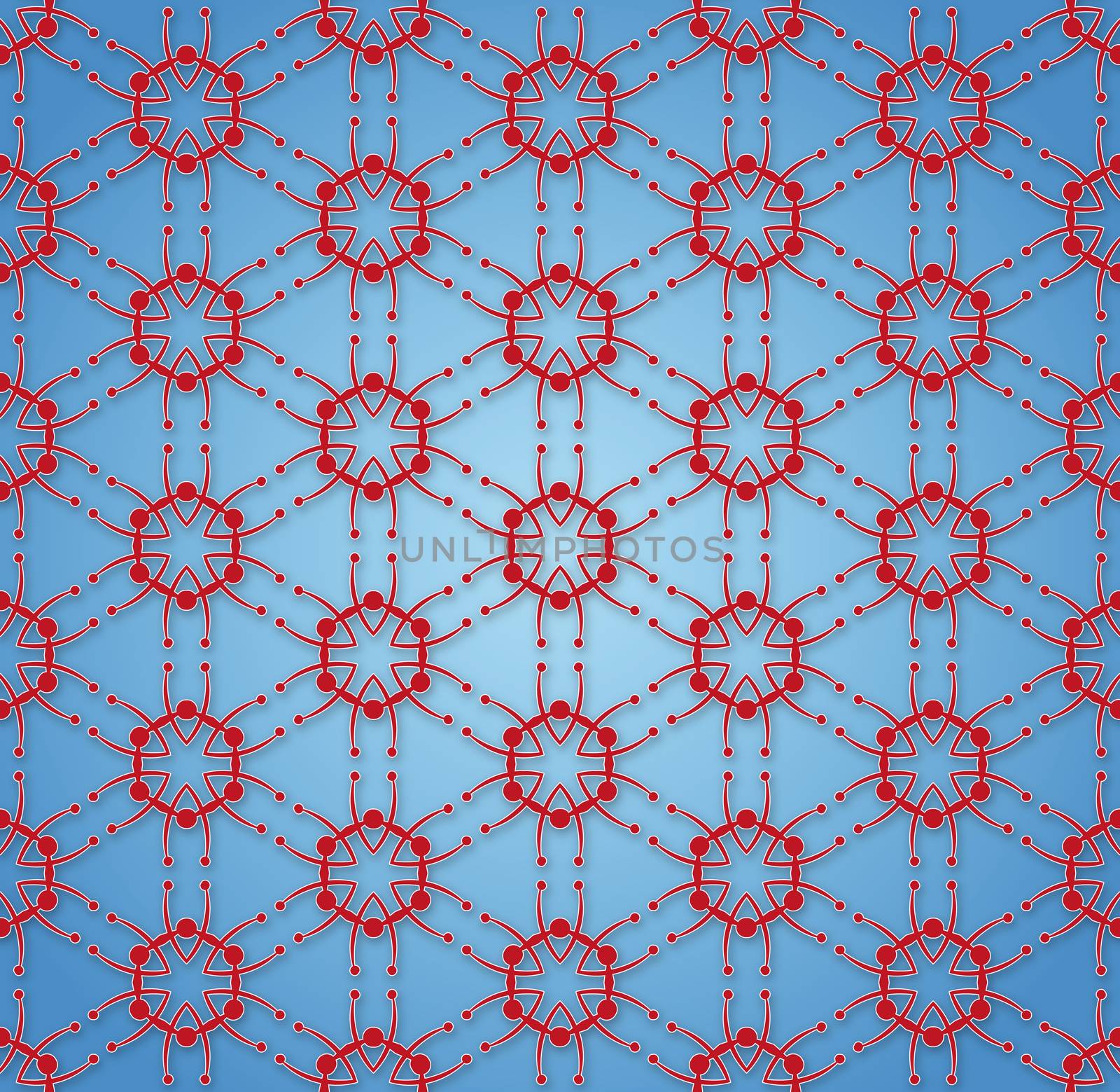 abstract illustration background textile pattern Molecular red star