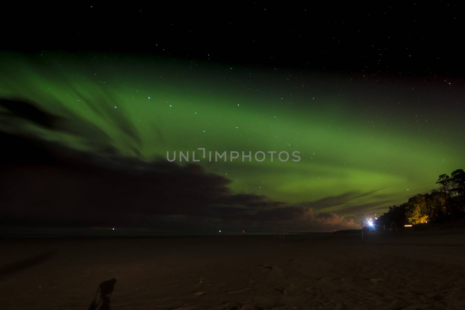 ESTONIA, Narva-Joesuu: Stunning aurora as seen from Narva-Joesuu, north-eastern Estonia, on the night of October 7, 2015. 