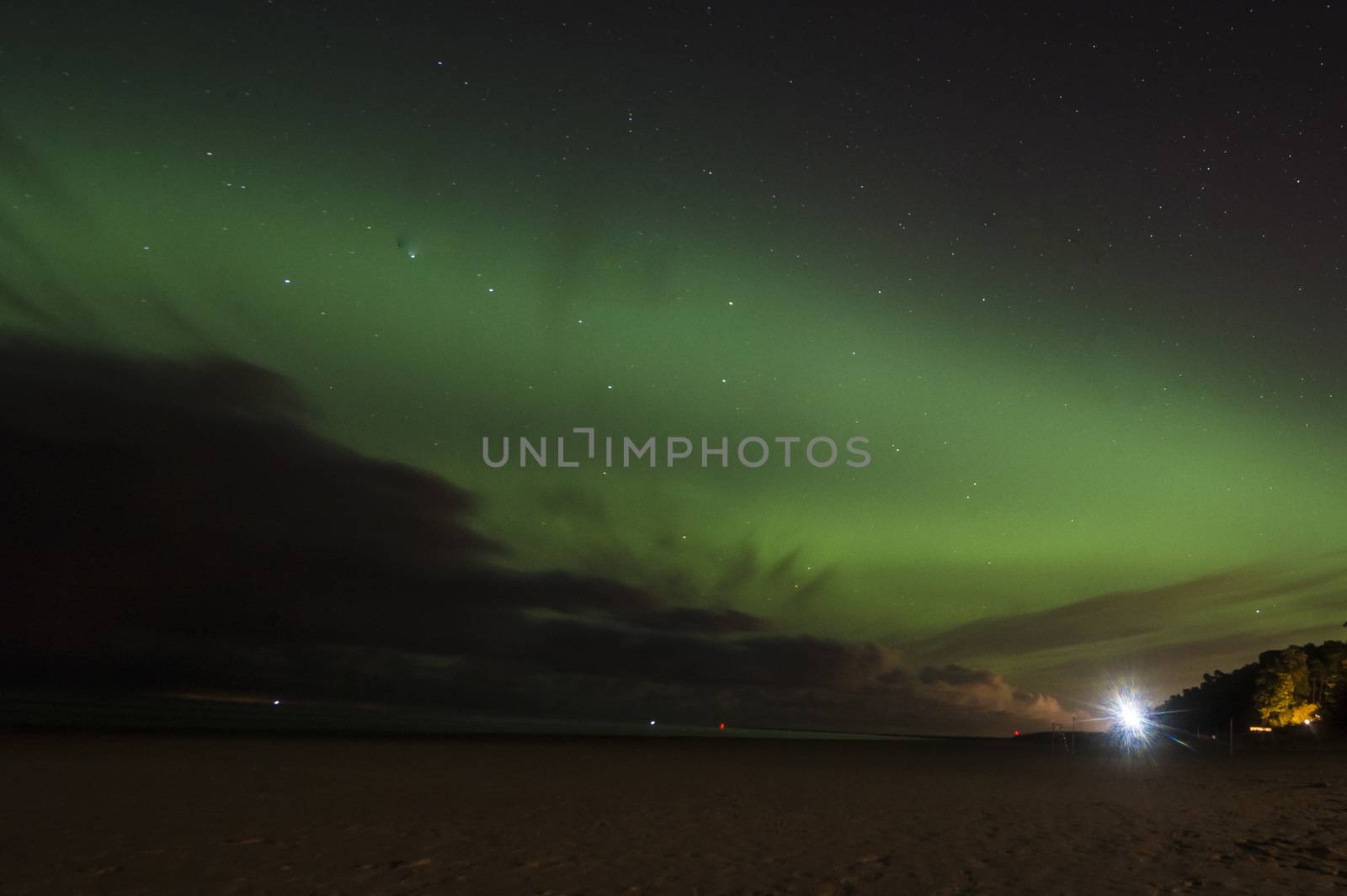 ESTONIA, Narva-Joesuu: Stunning aurora as seen from Narva-Joesuu, north-eastern Estonia, on the night of October 7, 2015. 