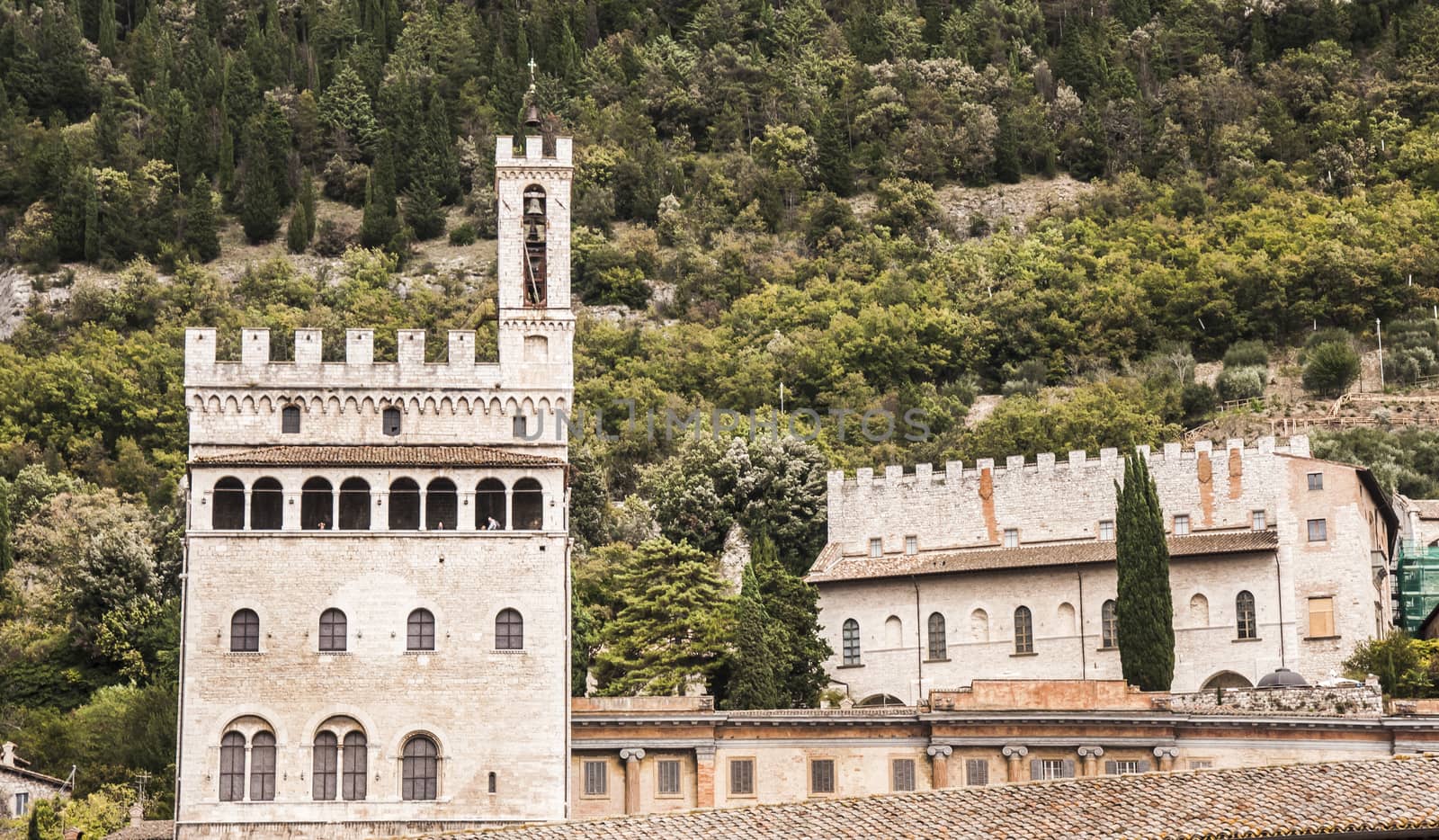 View of the Facade of Palazzo dei Consoli in Gubbio 