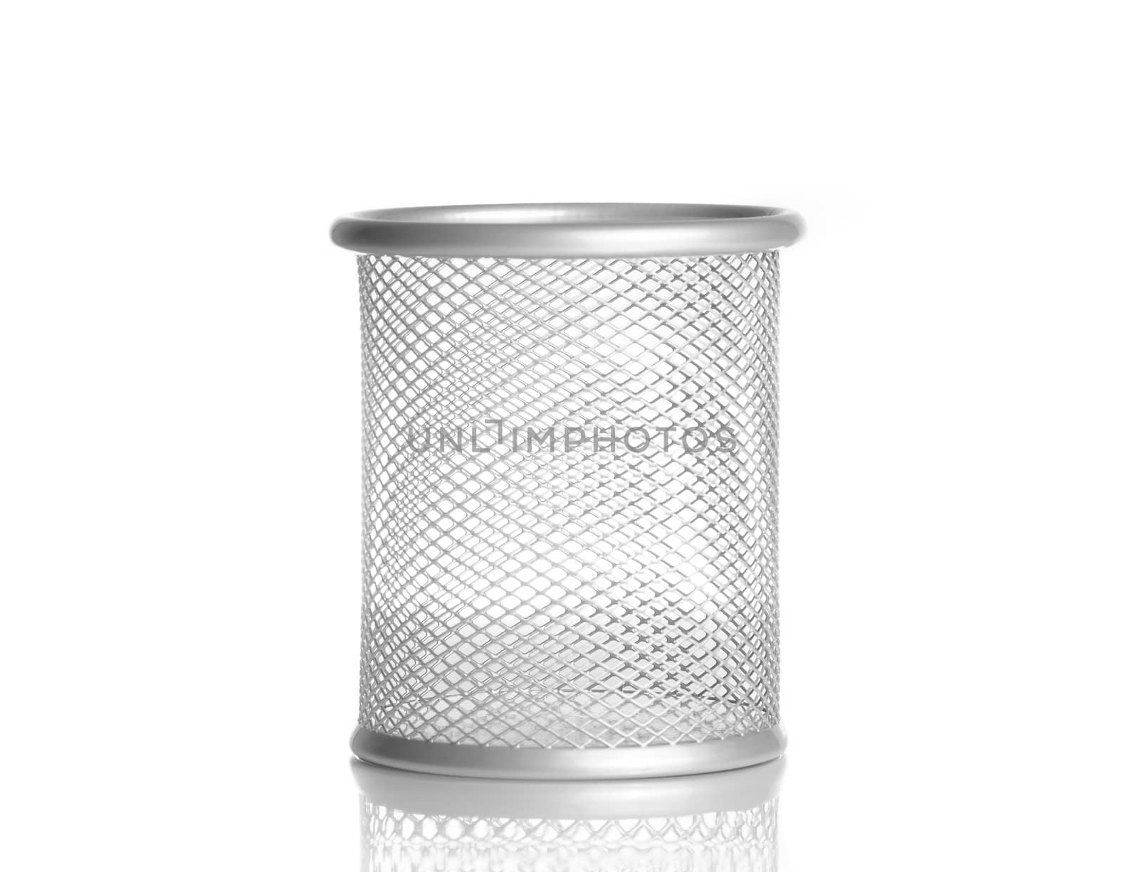 empty container isolated, object office on white background with space for text