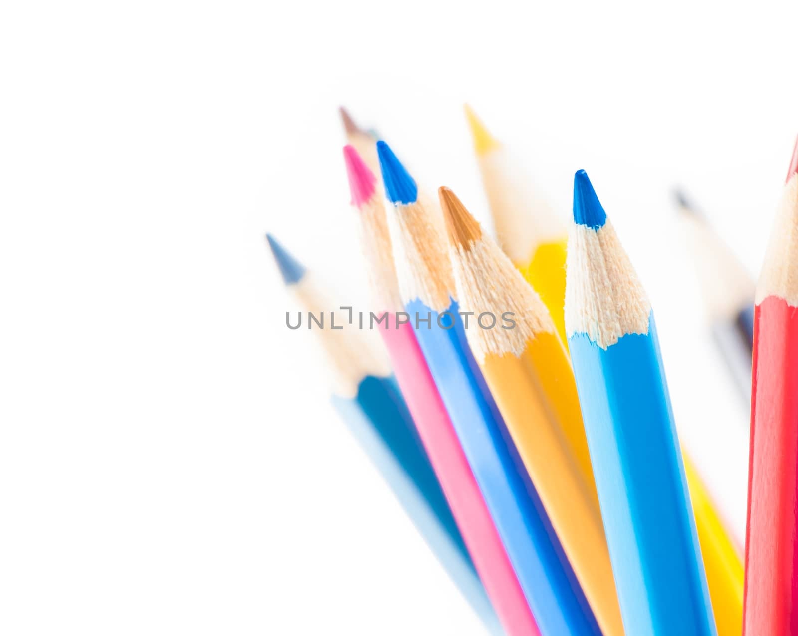 colorful pencils isolated with space for text by donfiore