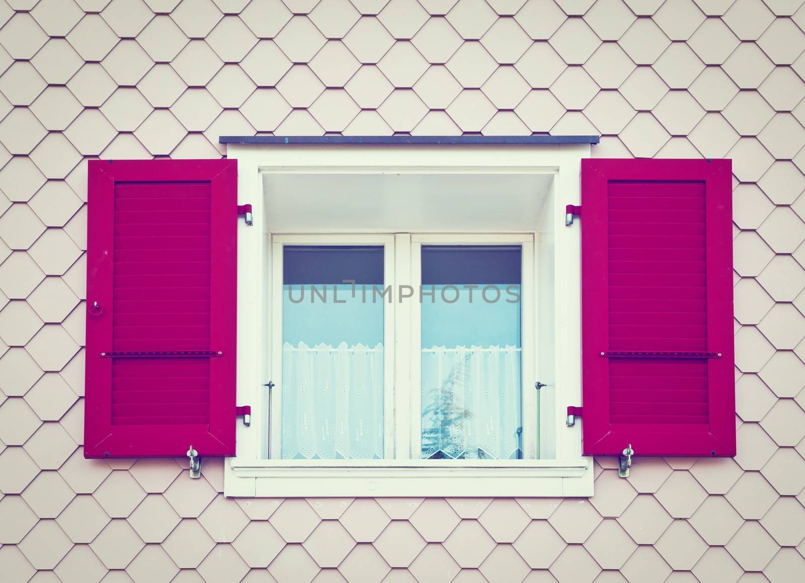 Window on the Facade in Switzerland, Instagram Effect