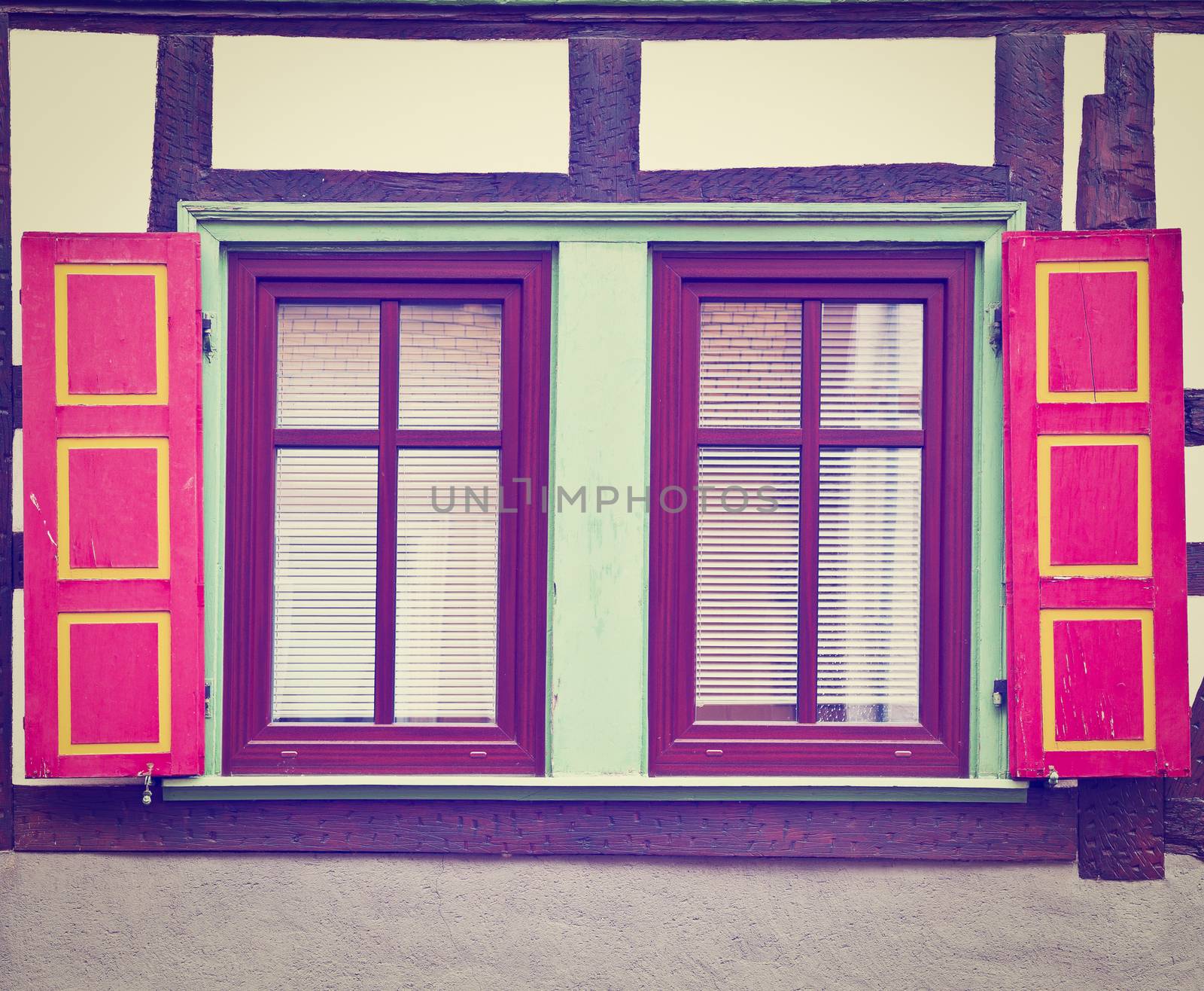 Window in the Traditional German Style, Instagram Effect