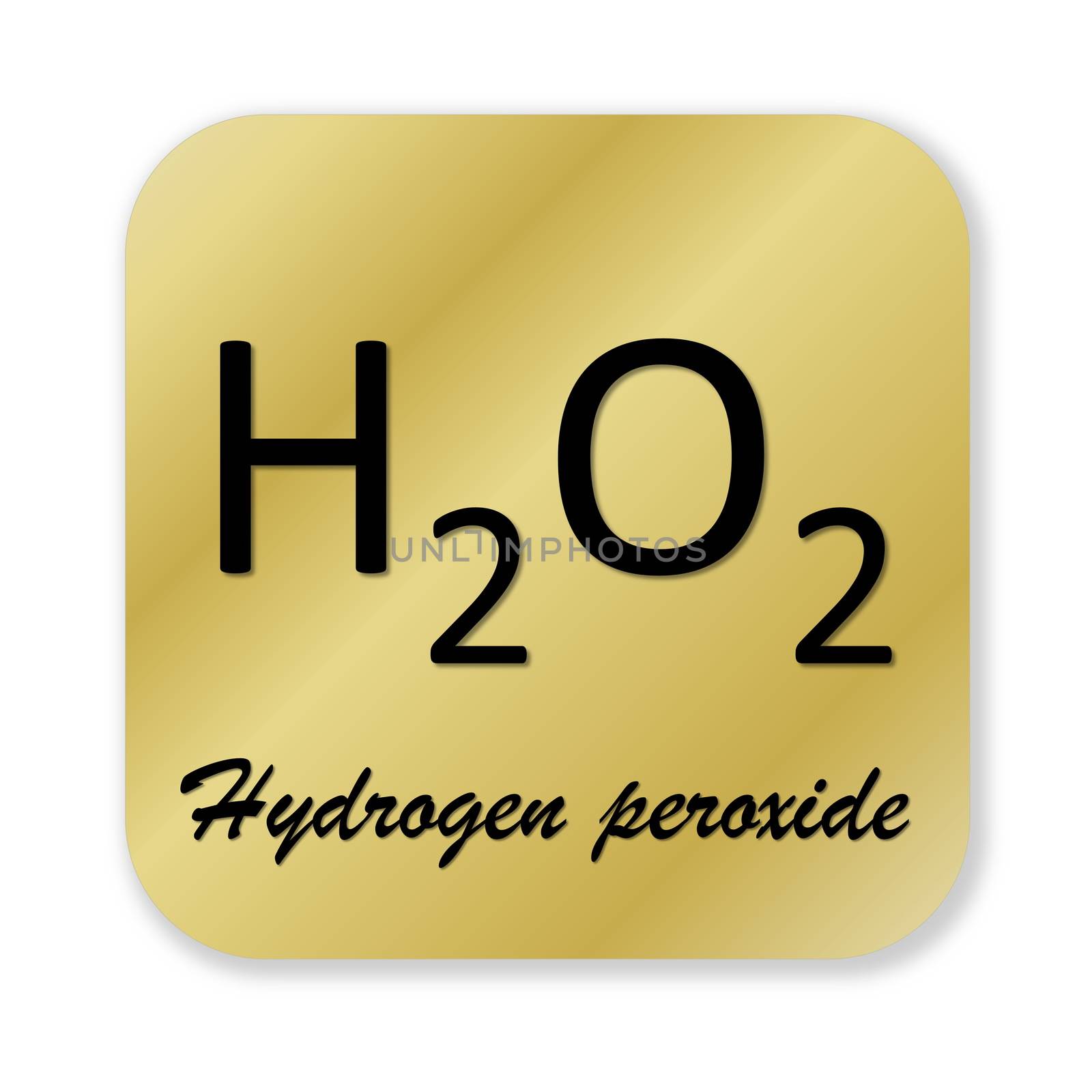 Hydrogen peroxide symbol by Elenaphotos21