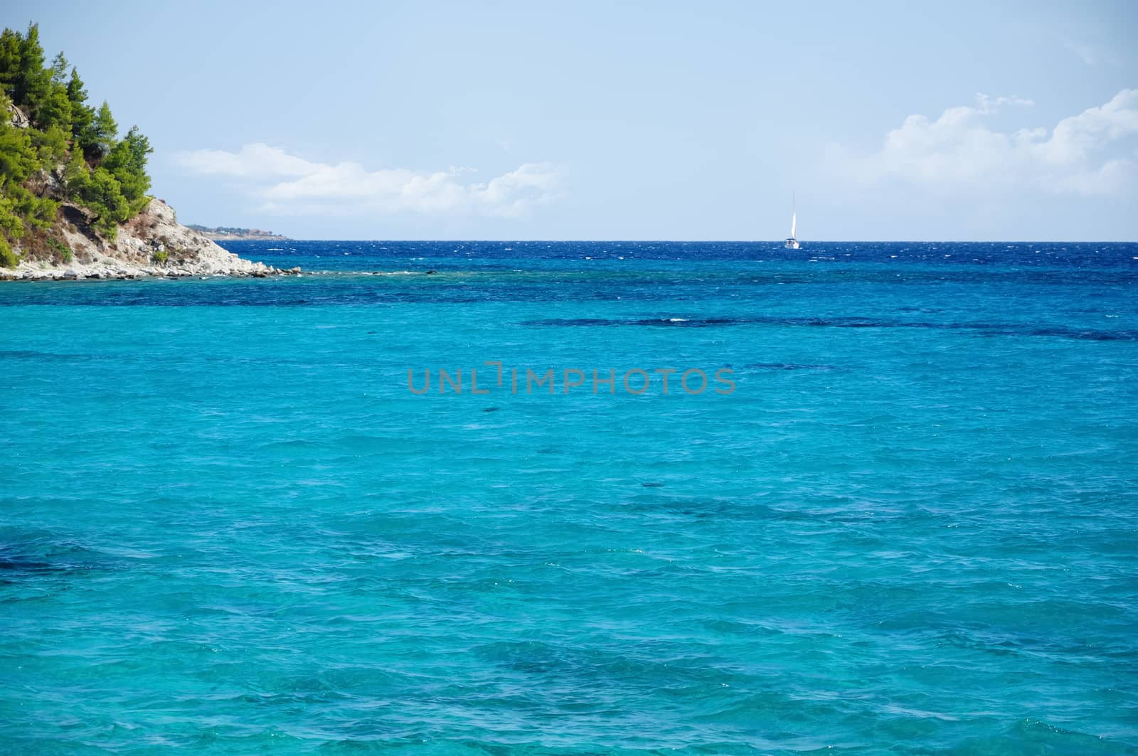 Beautiful sea landscape, greece halkidiki by kimmik