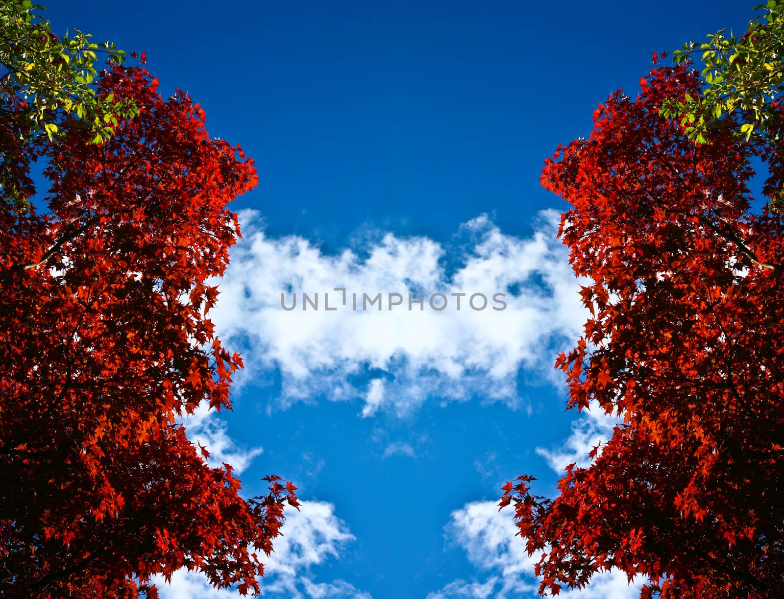 Nice blue sky with clouds formation in Denmark