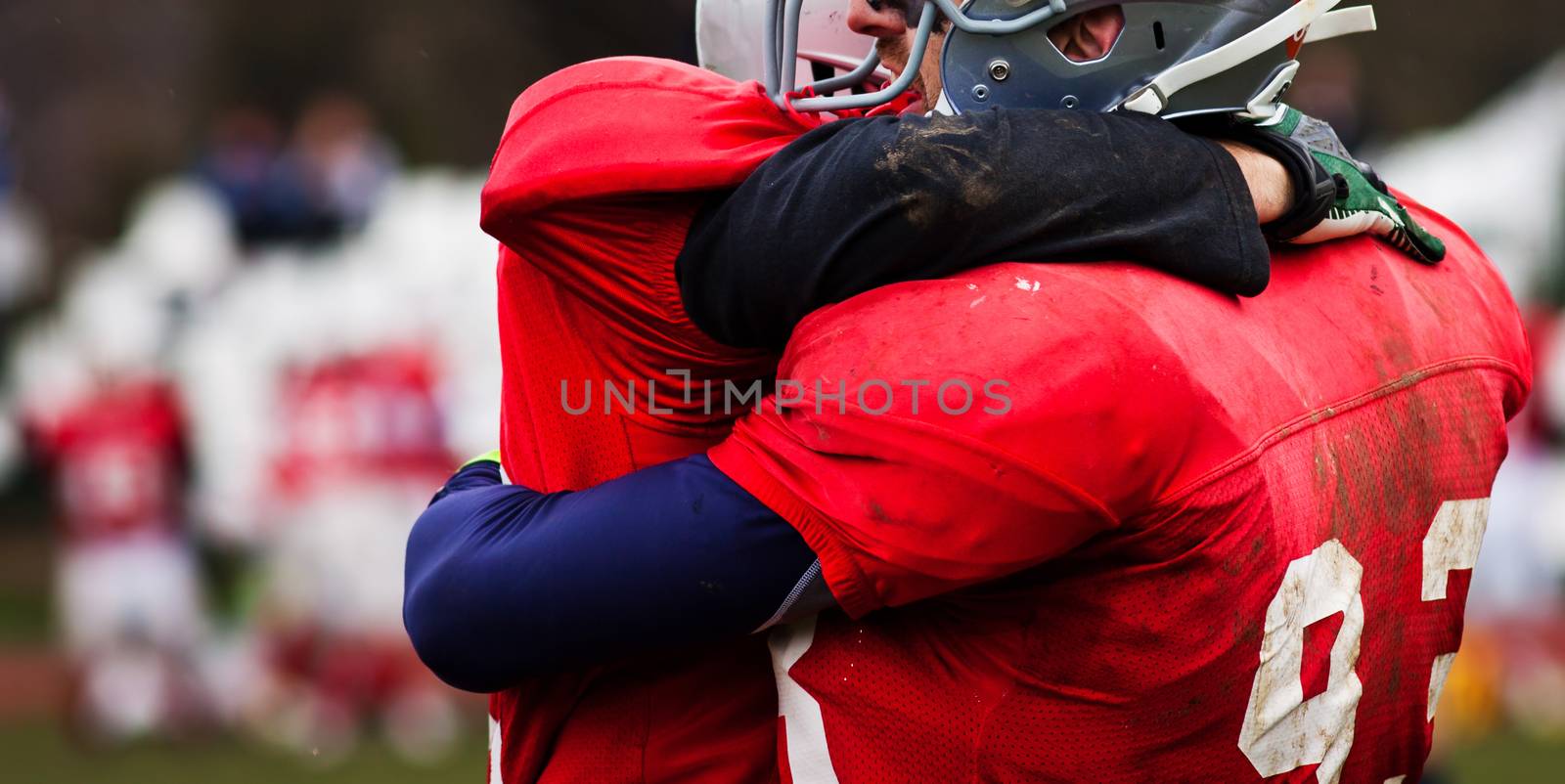 american football on stadium by melis