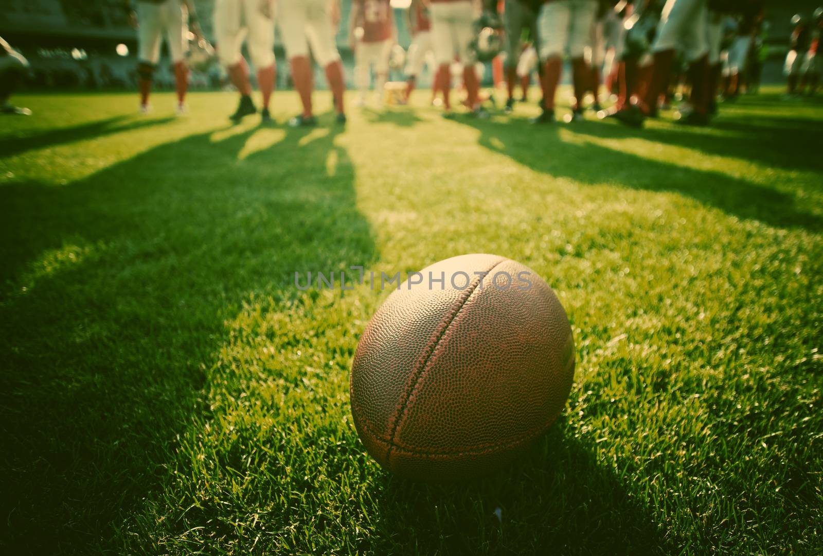 american football on stadium