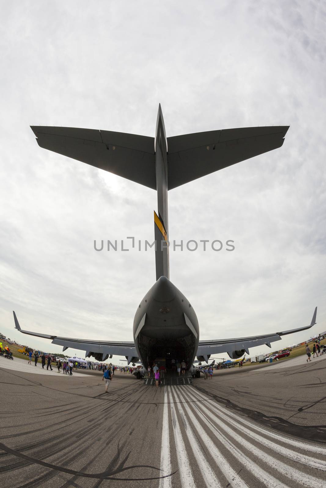 LETHBRIDGE CANADA 25 JUN 2015: International Air Show and Open House for Canadian, USA and British  current and historical military and civilian aircrafts. There were also numerous flights as well.