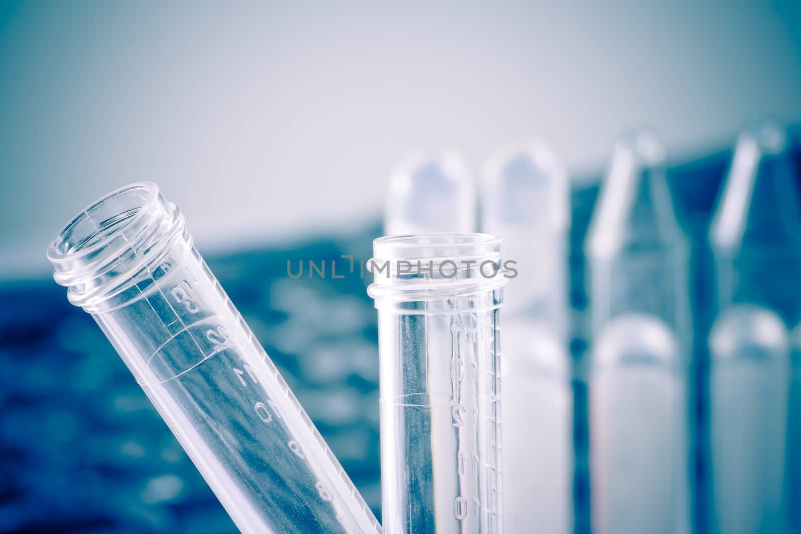 test tubes in laboratory on table by donfiore