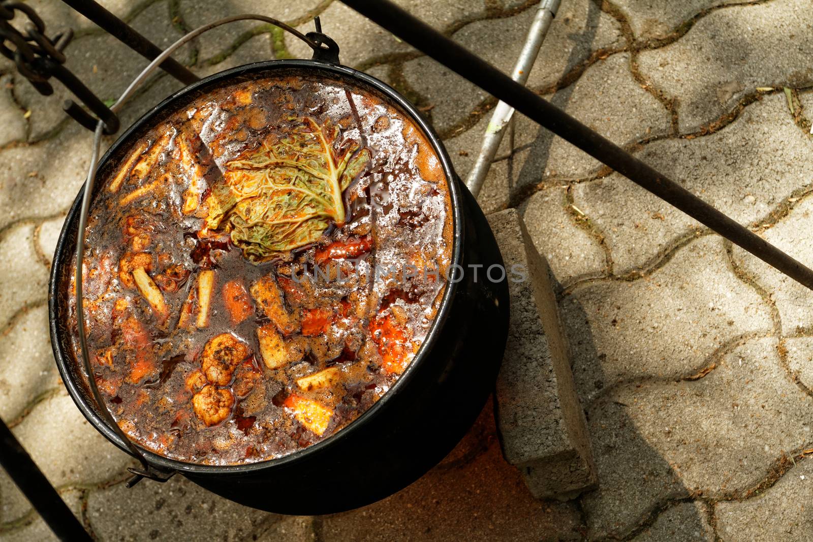 Goulash in cauldron by Nneirda
