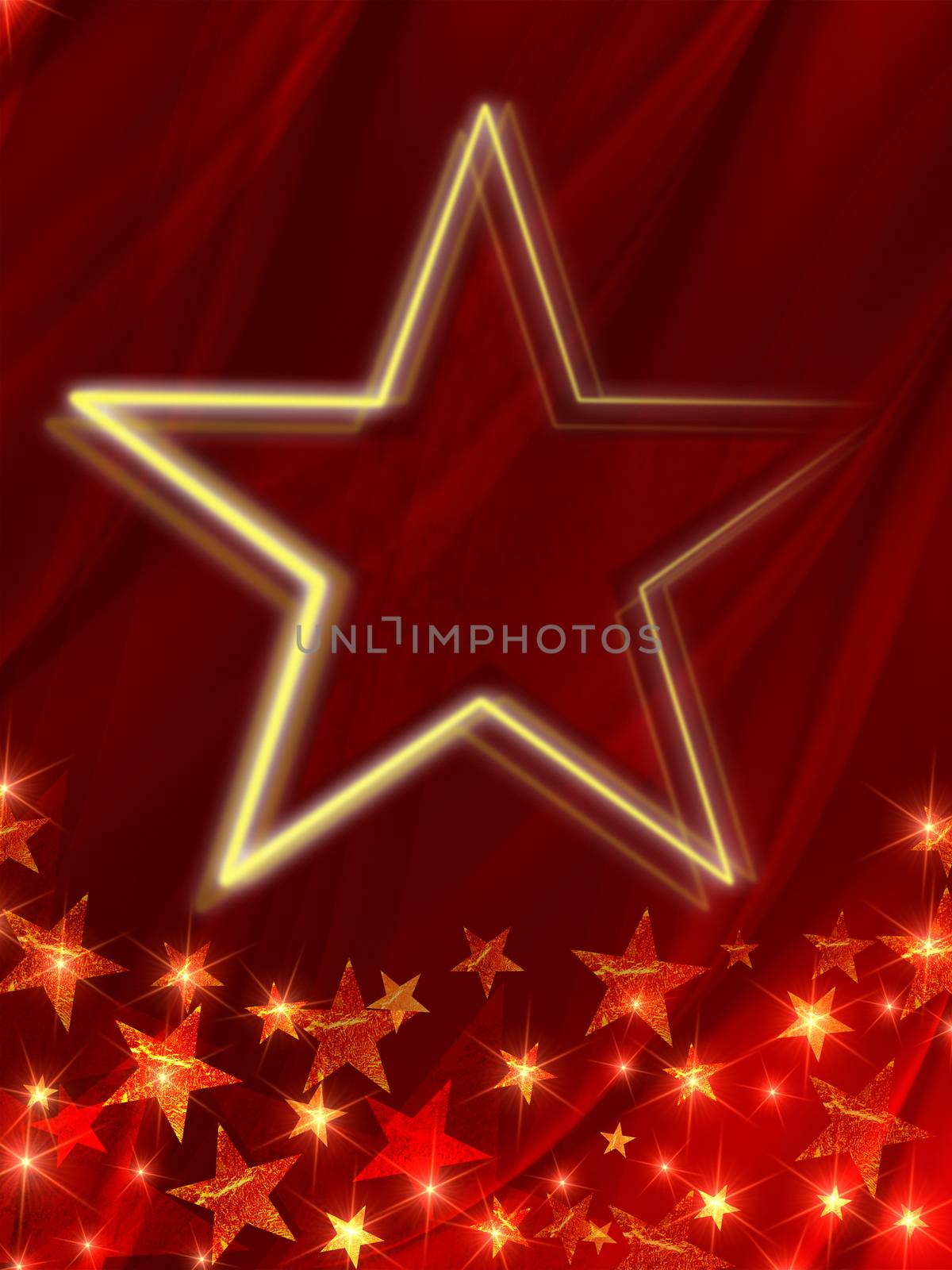 star over red background by marinini