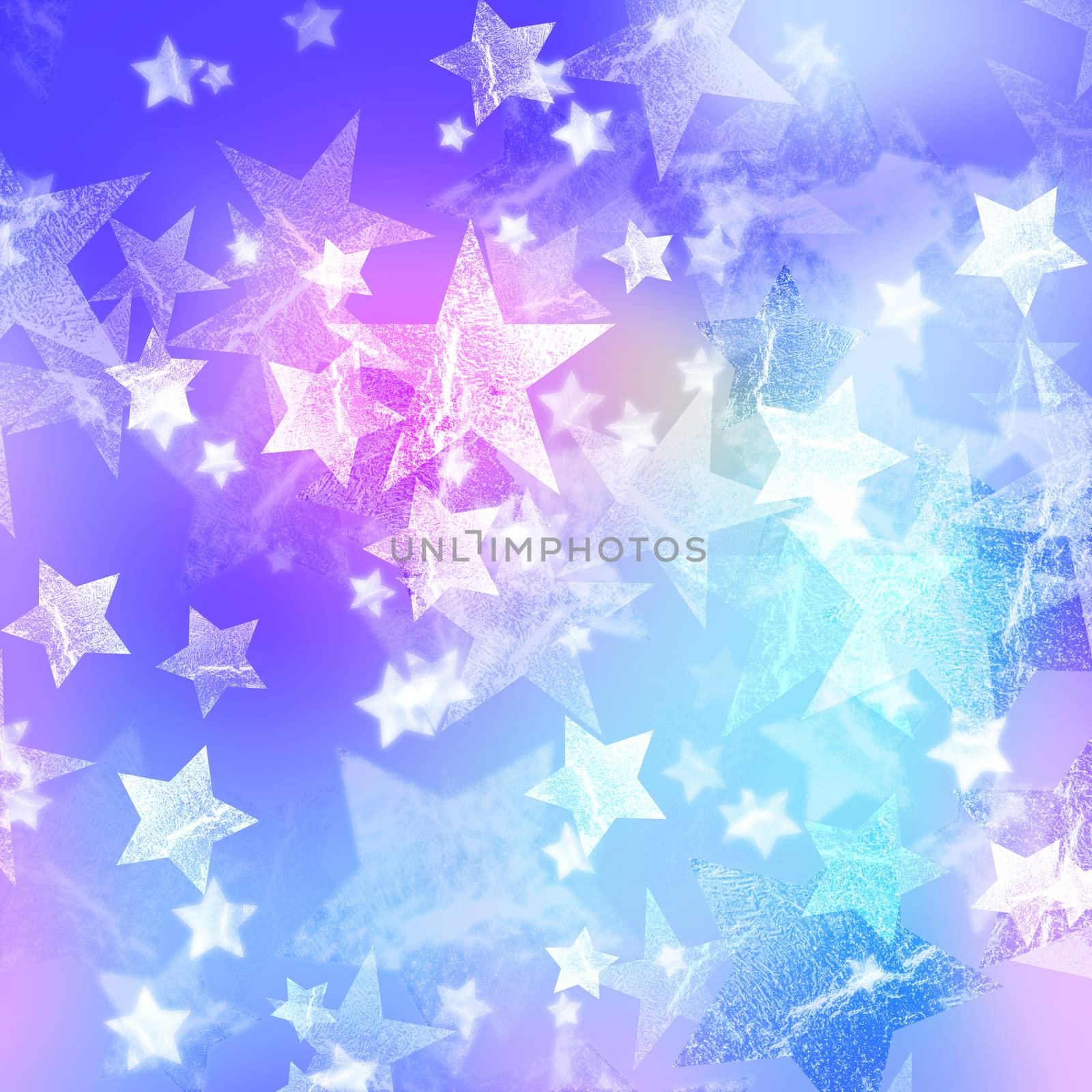 blue and pink stars by marinini