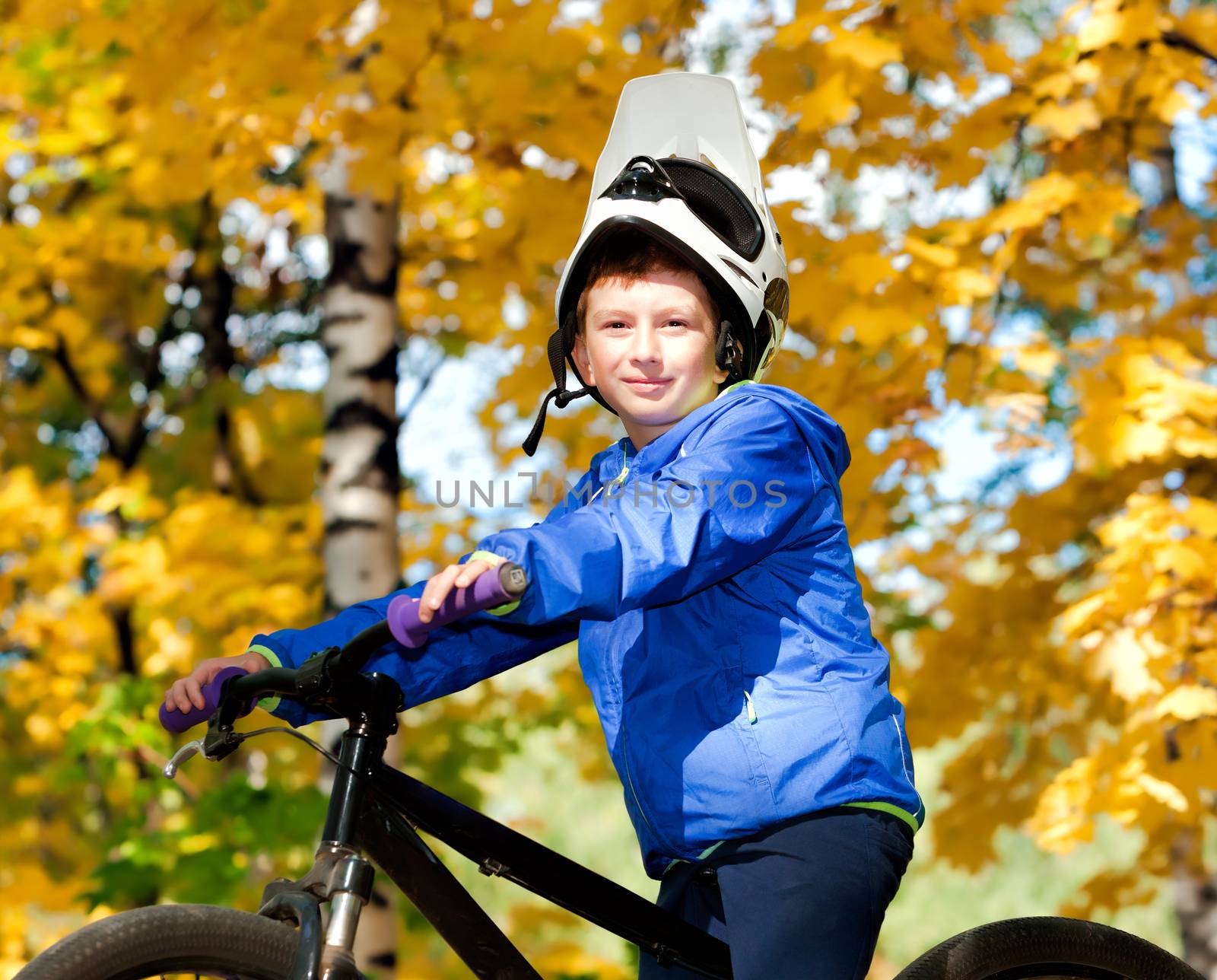 Boy biking
