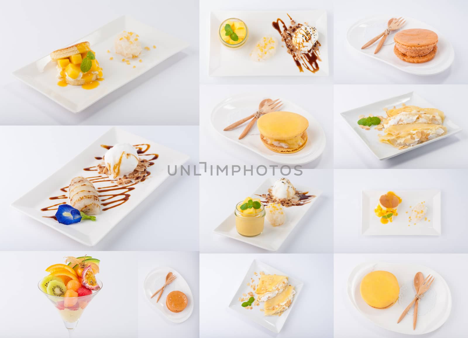 A collection of mix dessert