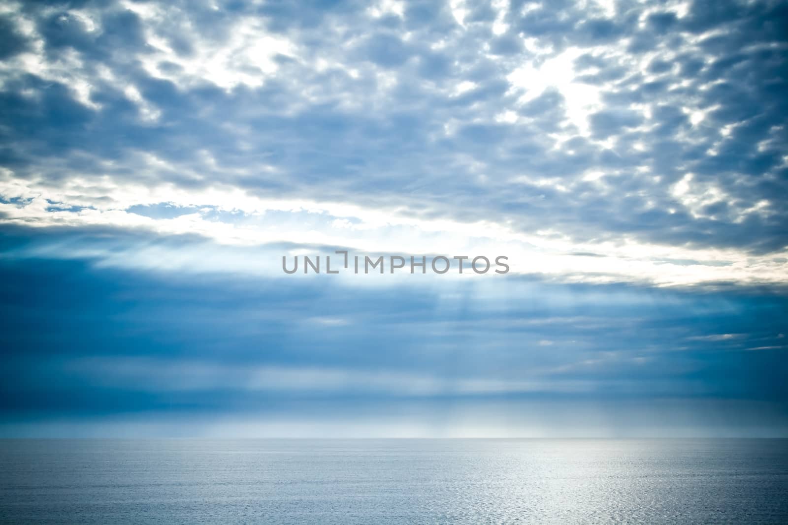 Beautiful sea and clouds sky