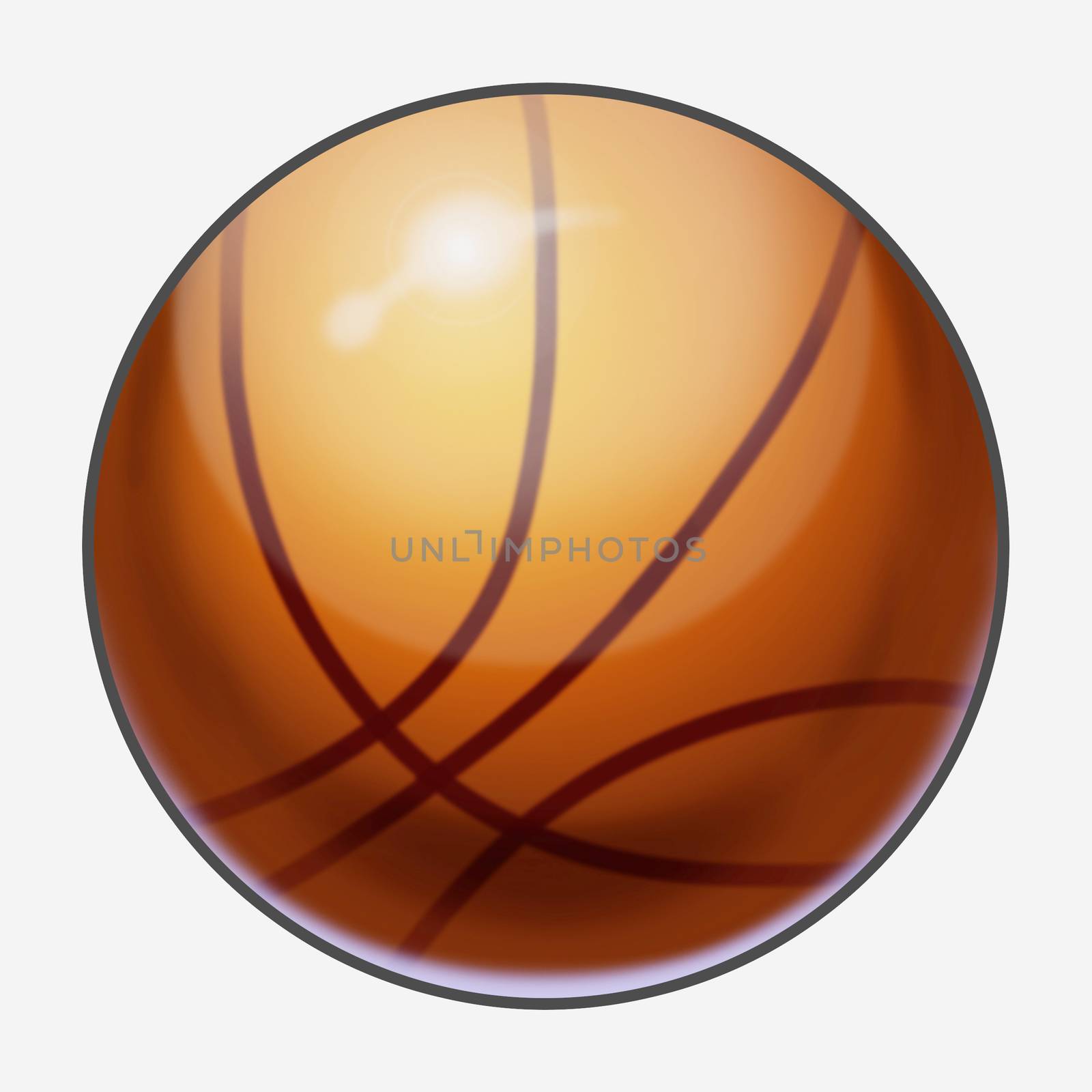 Illustration: Elements Set: Sport Ball: Basketball. Fantastic Realistic Cartoon Life Style by NextMars