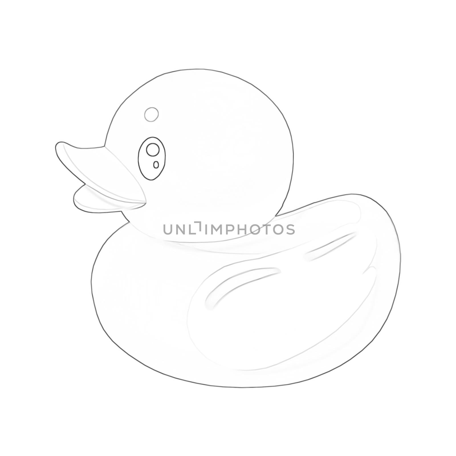 Illustration: Coloring Book Series: Duck. Soft line. Print it and bring it to Life with Color! Fantastic Outline / Sketch / Line Art Design.