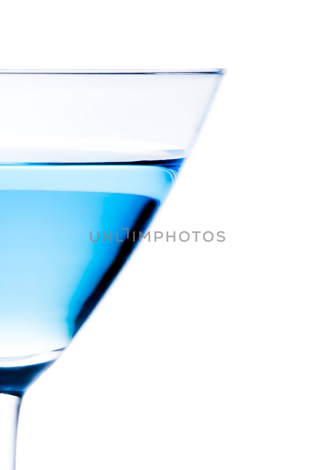 half blue cocktail with space for text by donfiore