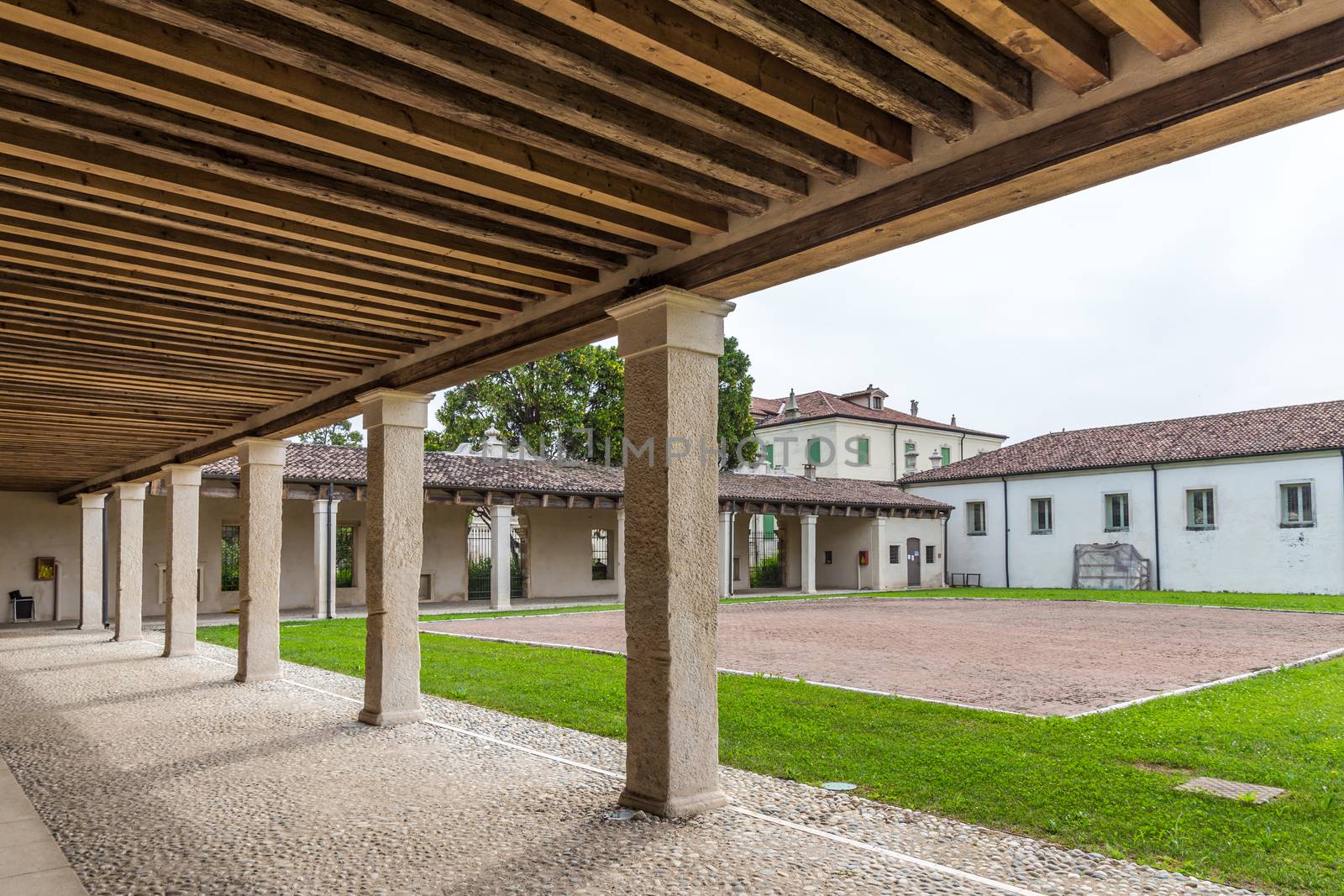 VICENZA, ITALY - MAY 13: Villa Cordellina Lombardi, built in 18th century on a design by architect Giorgio Massari on Wednesday, May 13, 2015.