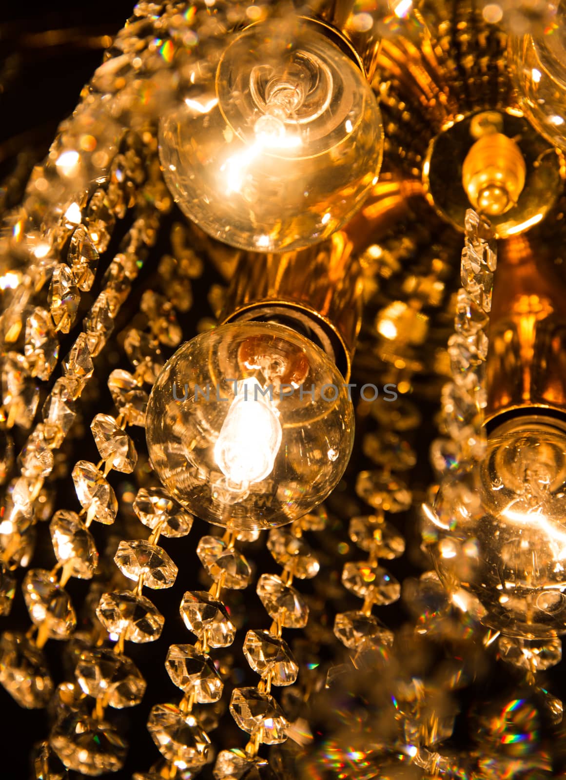 detail of a crystal chandelier by Isaac74