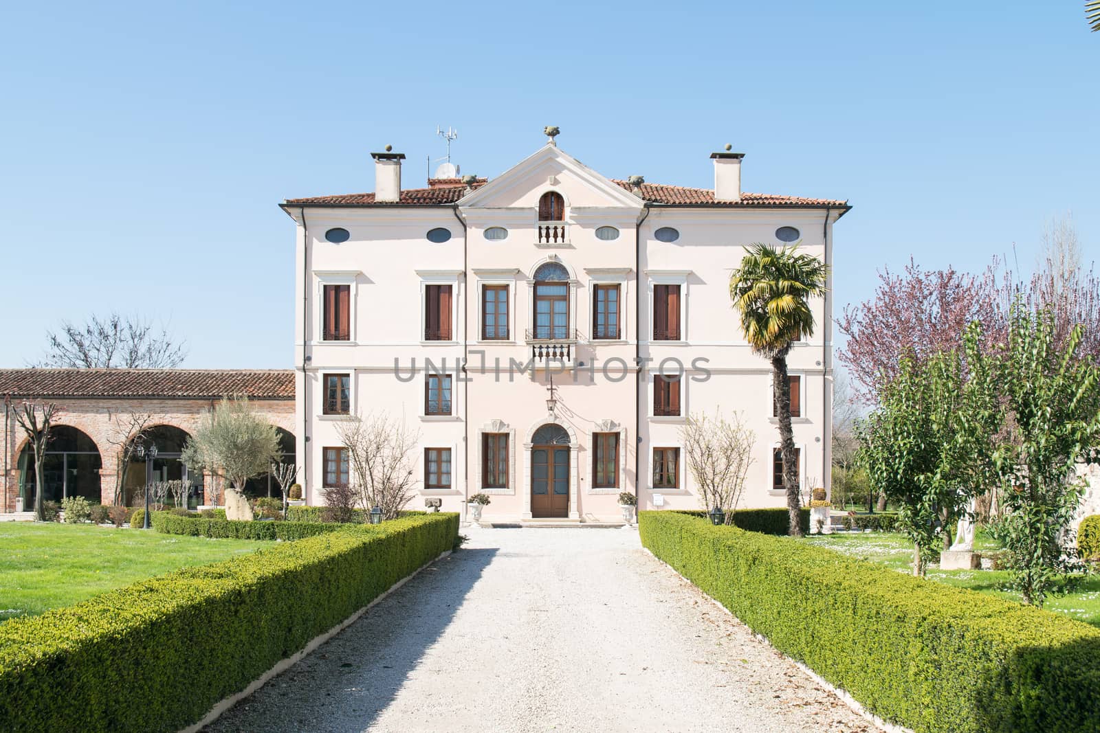 VERONA, ITALY - MARCH 29: Villa Bongiovanni open for a wedding fair on Verona Saturday, March 29, 2015. It was built in a neoclassical style in the eighteenth century by the Bongiovanni family.