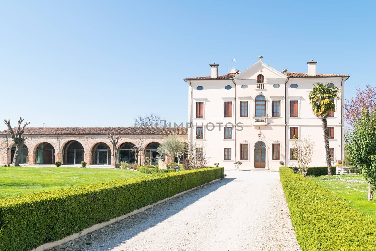 VERONA, ITALY - MARCH 29: Villa Bongiovanni open for a wedding fair on Verona Saturday, March 29, 2015. It was built in a neoclassical style in the eighteenth century by the Bongiovanni family.