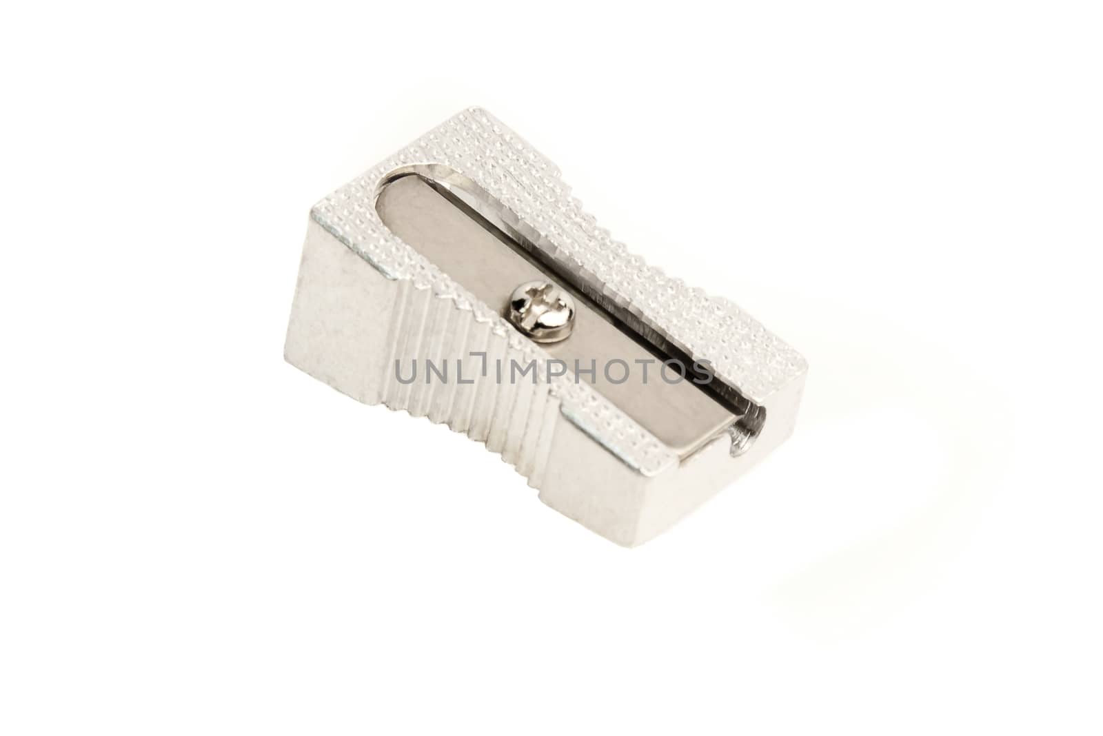 close up of a sharpener on white background