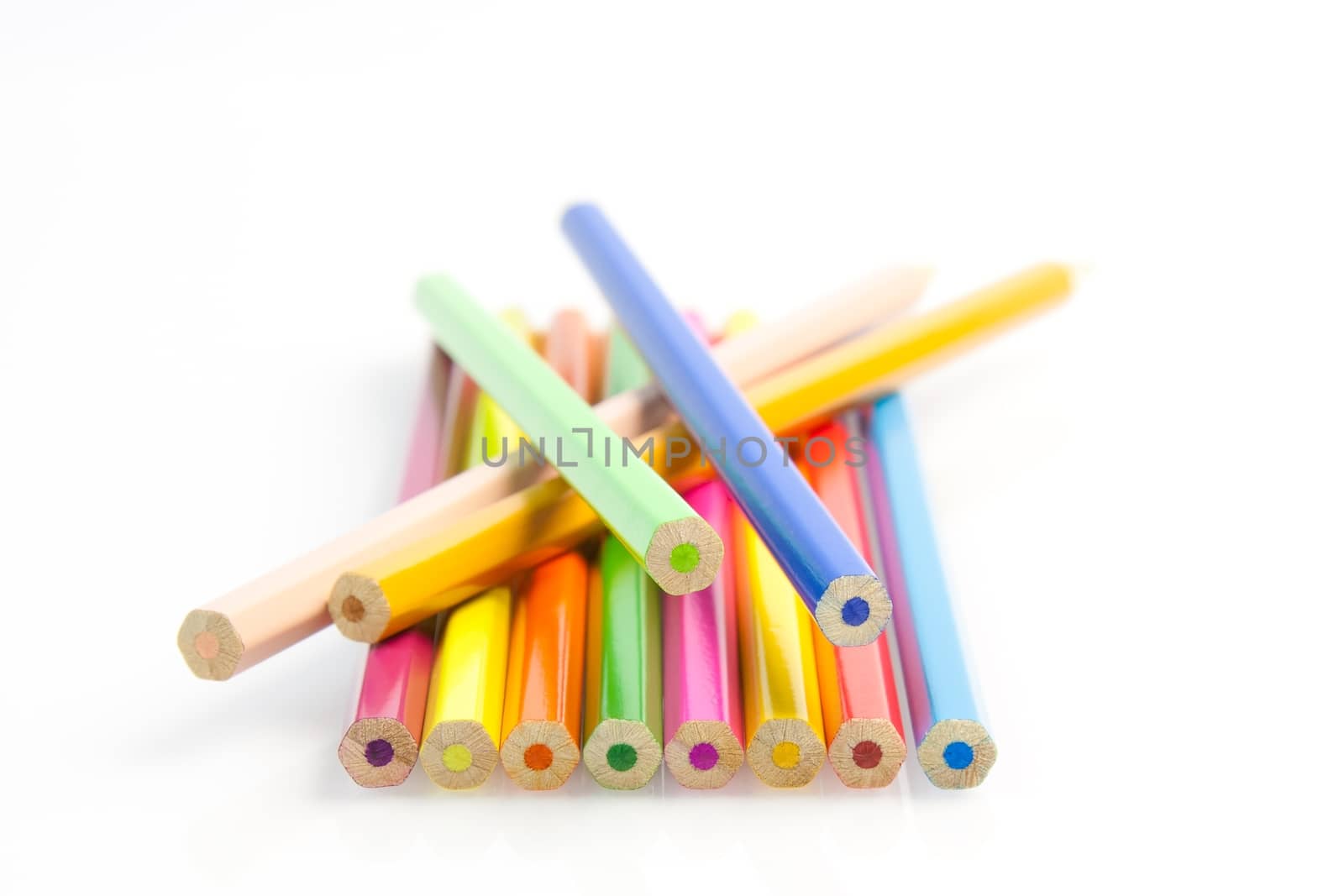 color pencil on white background by donfiore