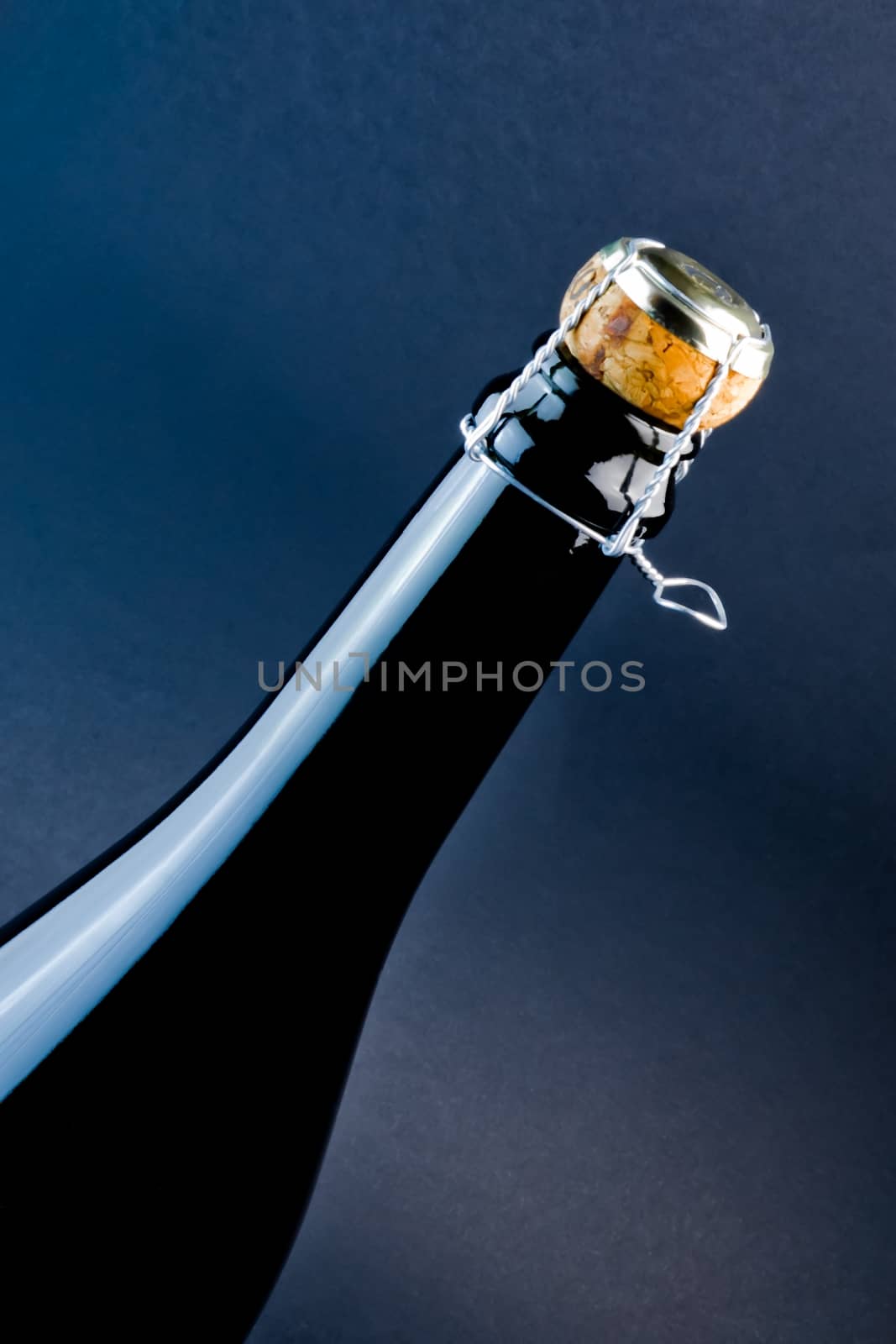 champagne bottle with cork by donfiore