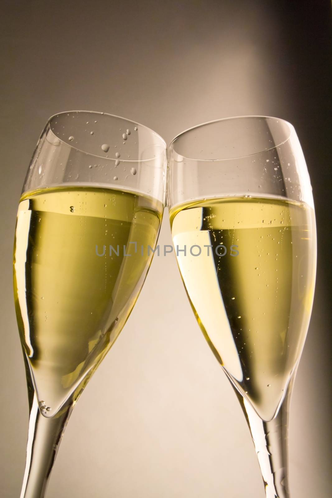 chin chin with champagne glass by donfiore