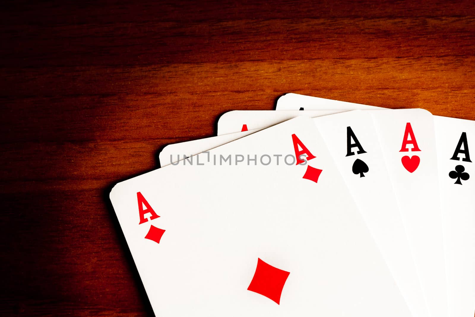 detail of poker aces