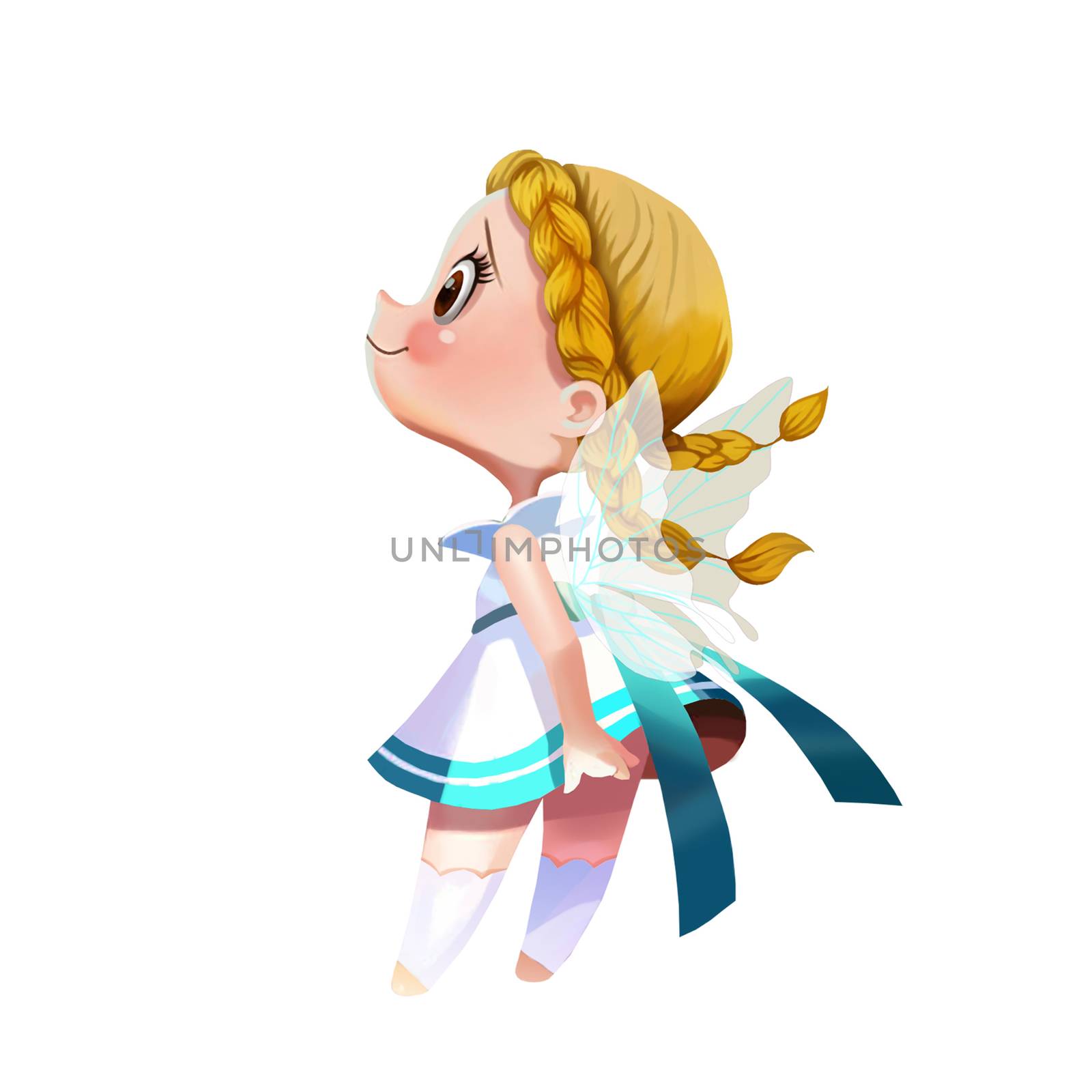 Illustration: The Dancing Little Spirit. Realistic Cartoon Style. Leading Role / Main Character Design. by NextMars