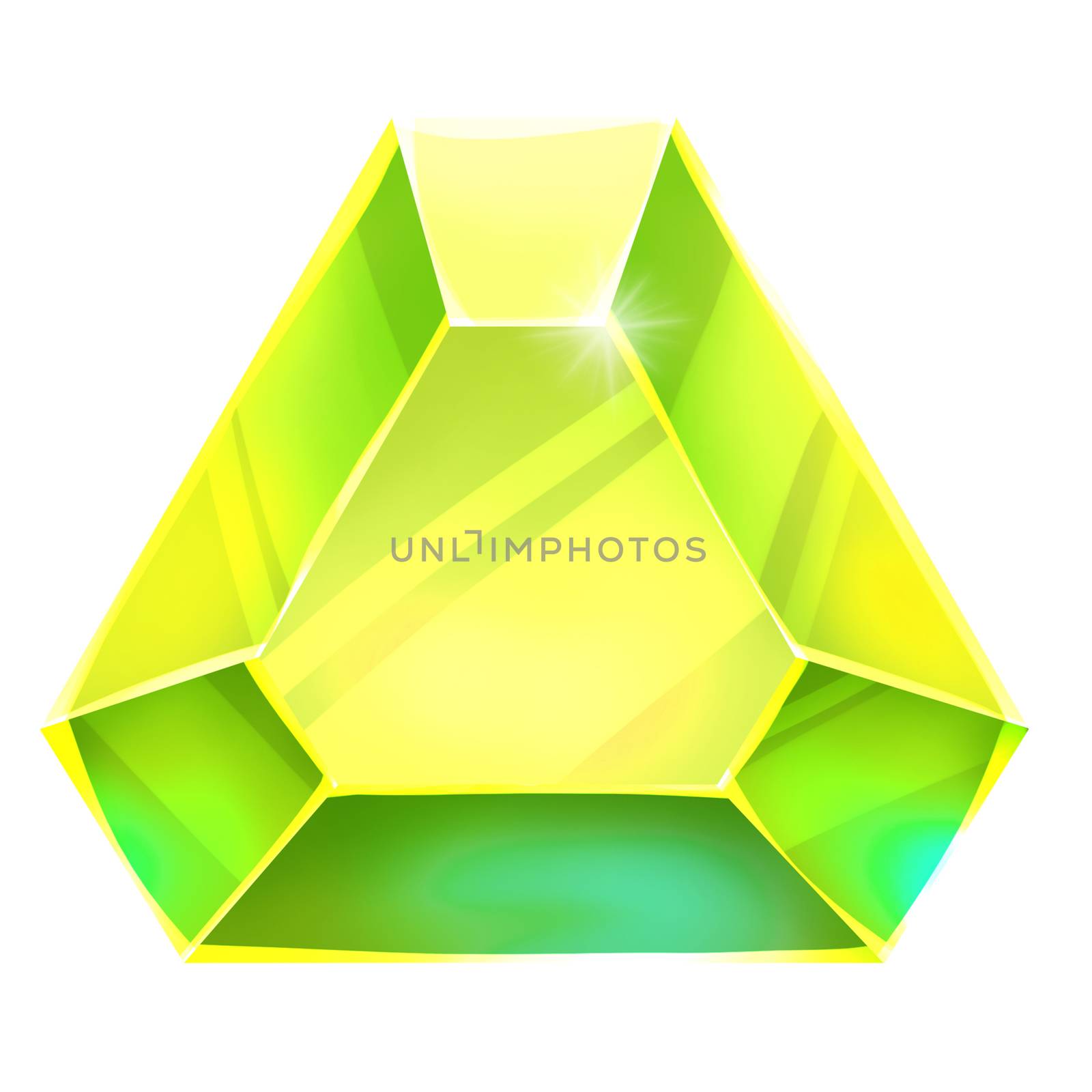 Illustration: The Triangle Plus Gem. Element Creation. Game Assets. by NextMars