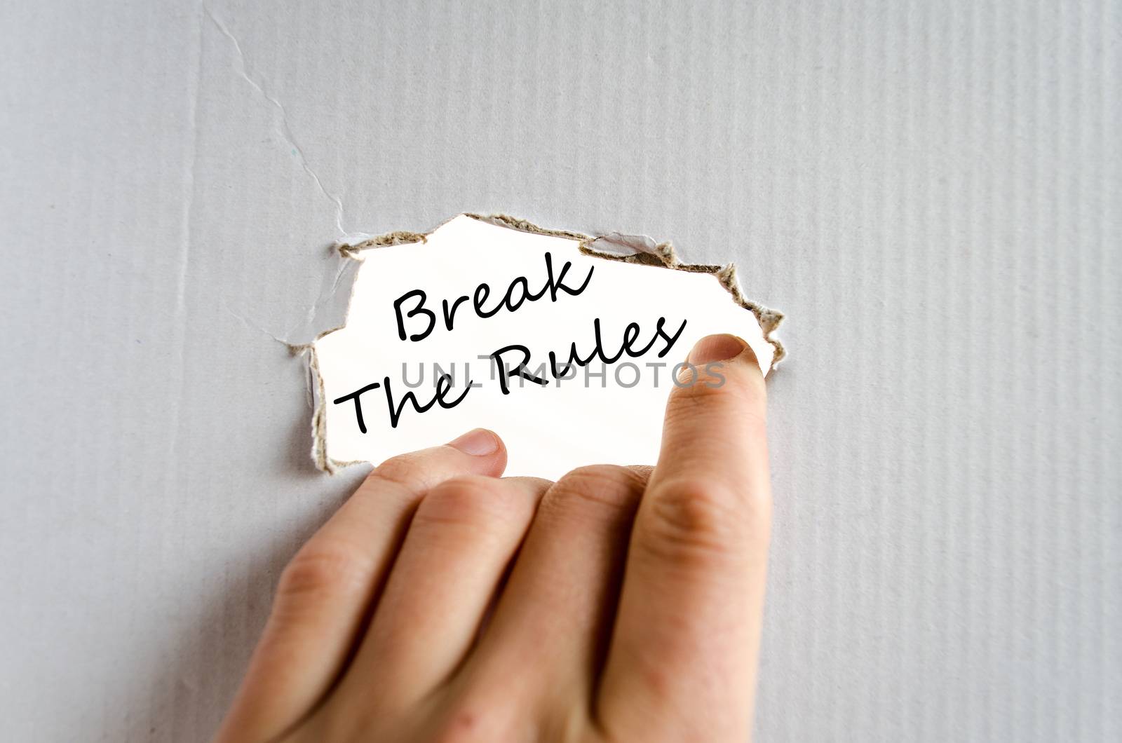 Break the rules text concept isolated over white background