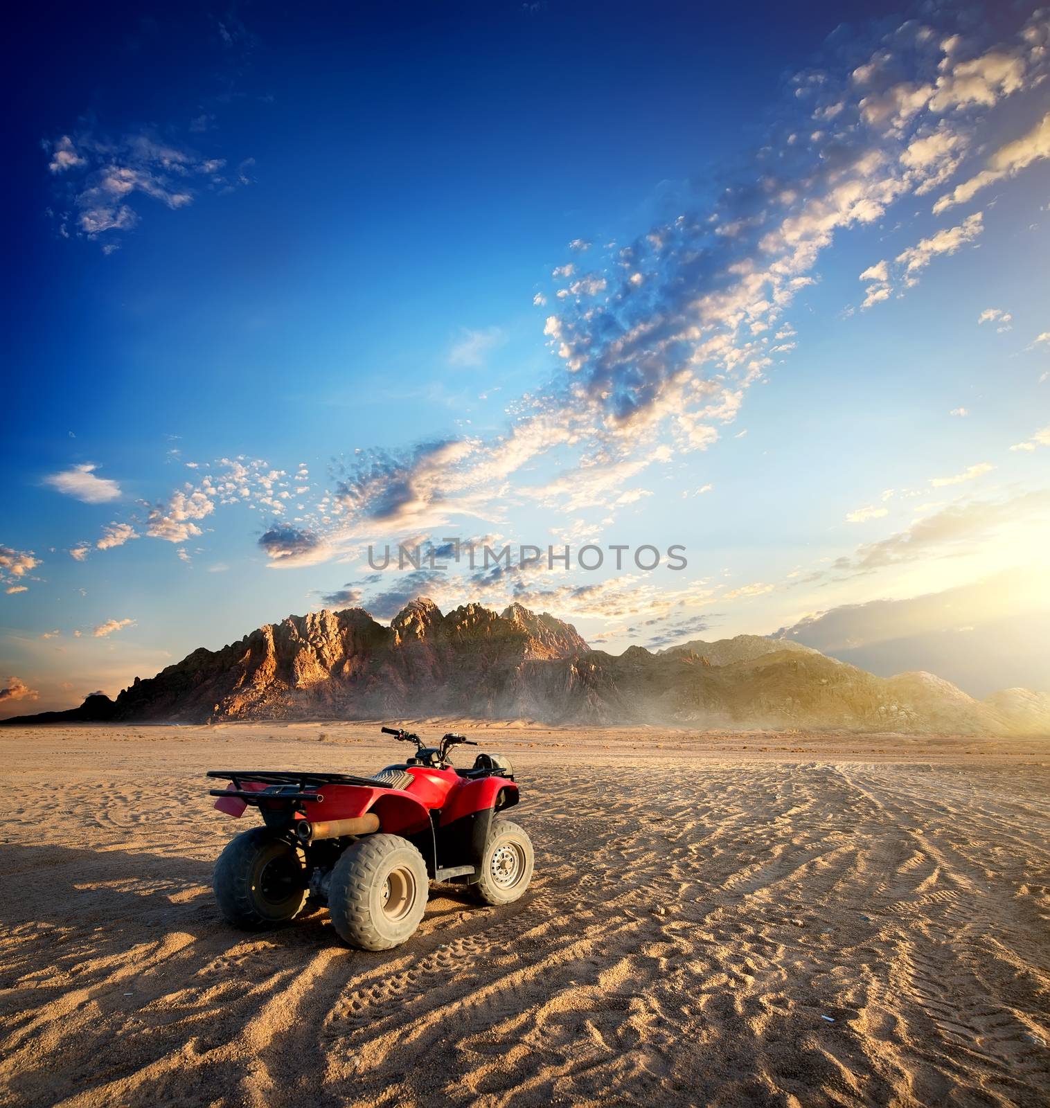 Quad bike in desert by Givaga