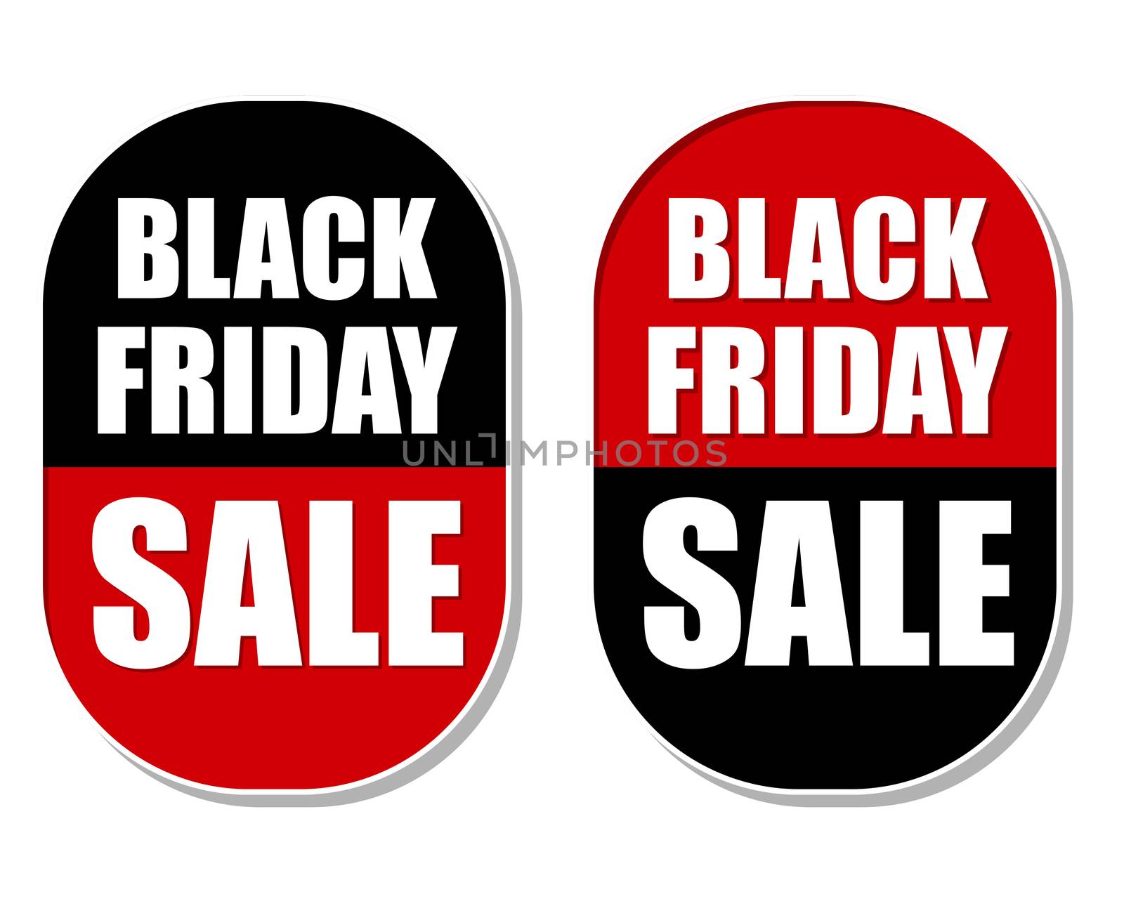 Black friday sale labels by marinini