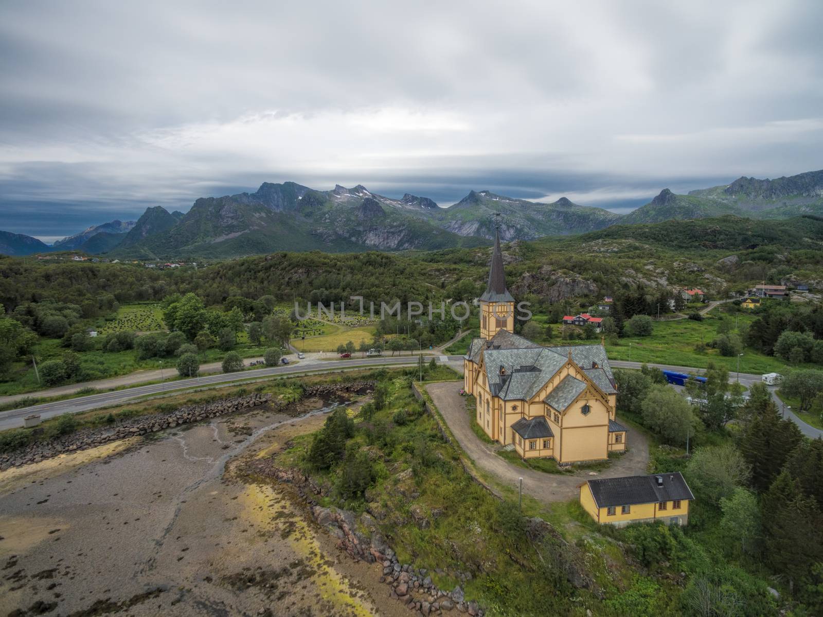 Vagan church on Lofoten islands by Harvepino